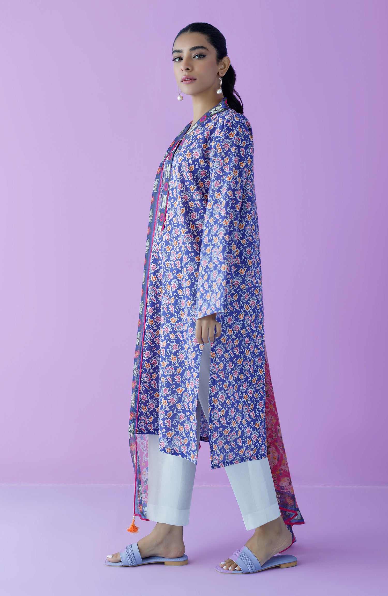 NRDS-23-085/U PURPLE LAWN  UNSTITCHED SHIRT DUPATTA