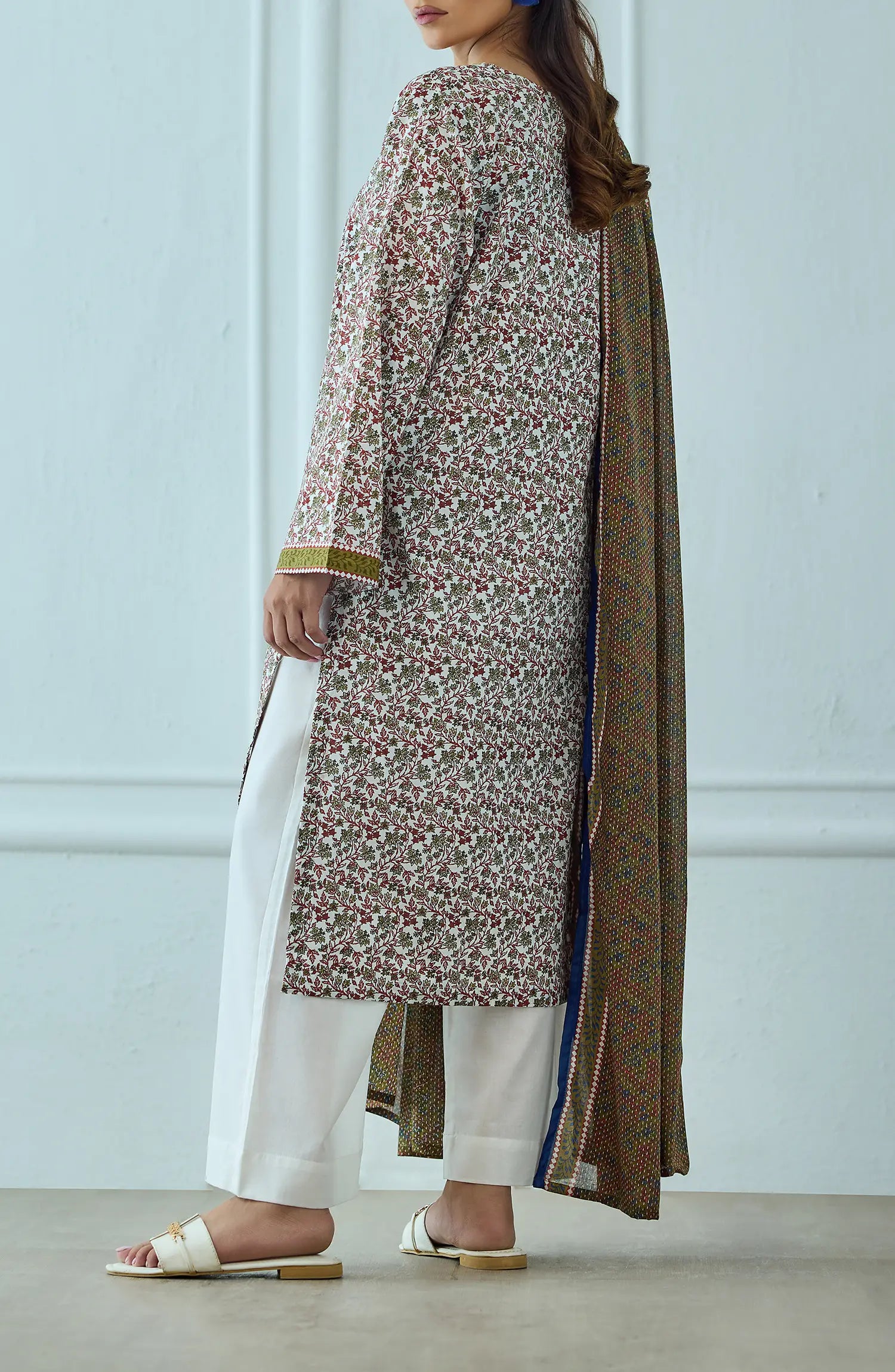 Unstitched | 3 Piece | Printed | Lawn Shirt | OTL-25-563/U BEIGE