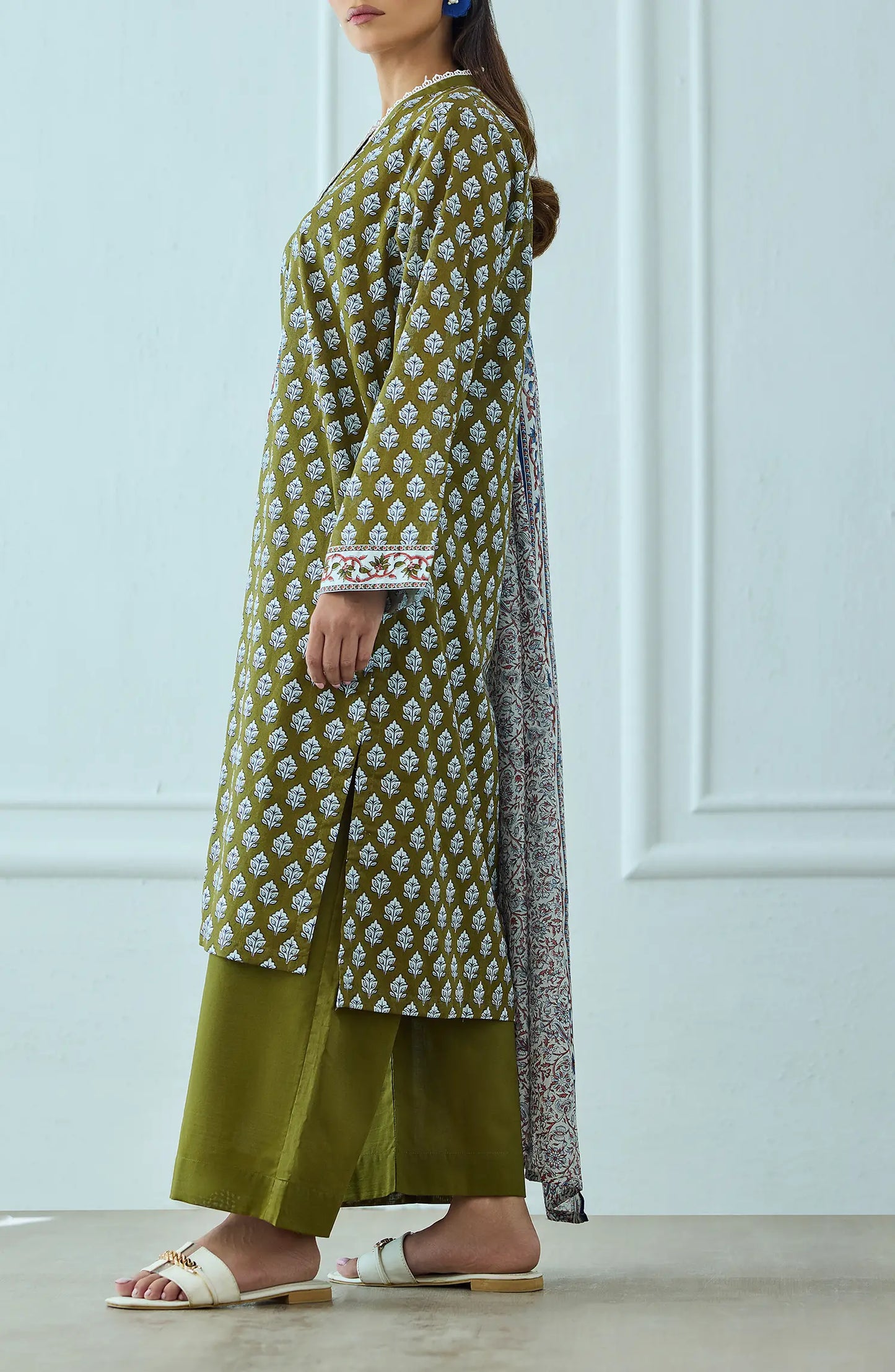Unstitched | 3 Piece | Printed | Lawn Shirt | OTL-25-517/U GREEN
