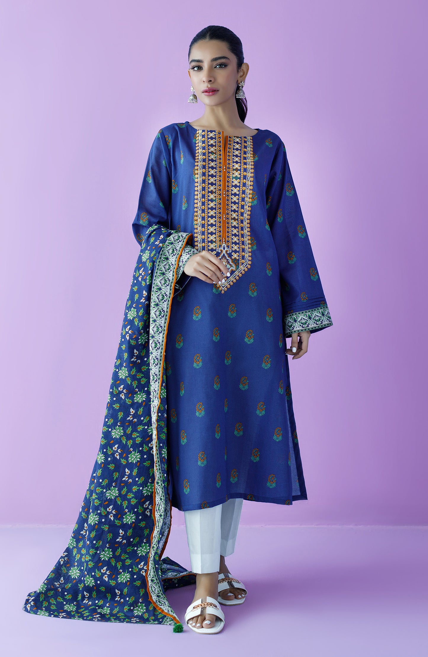 NRDS-23-064/S BLUE LAWN  READY TO WEAR SHIRT DUPATTA