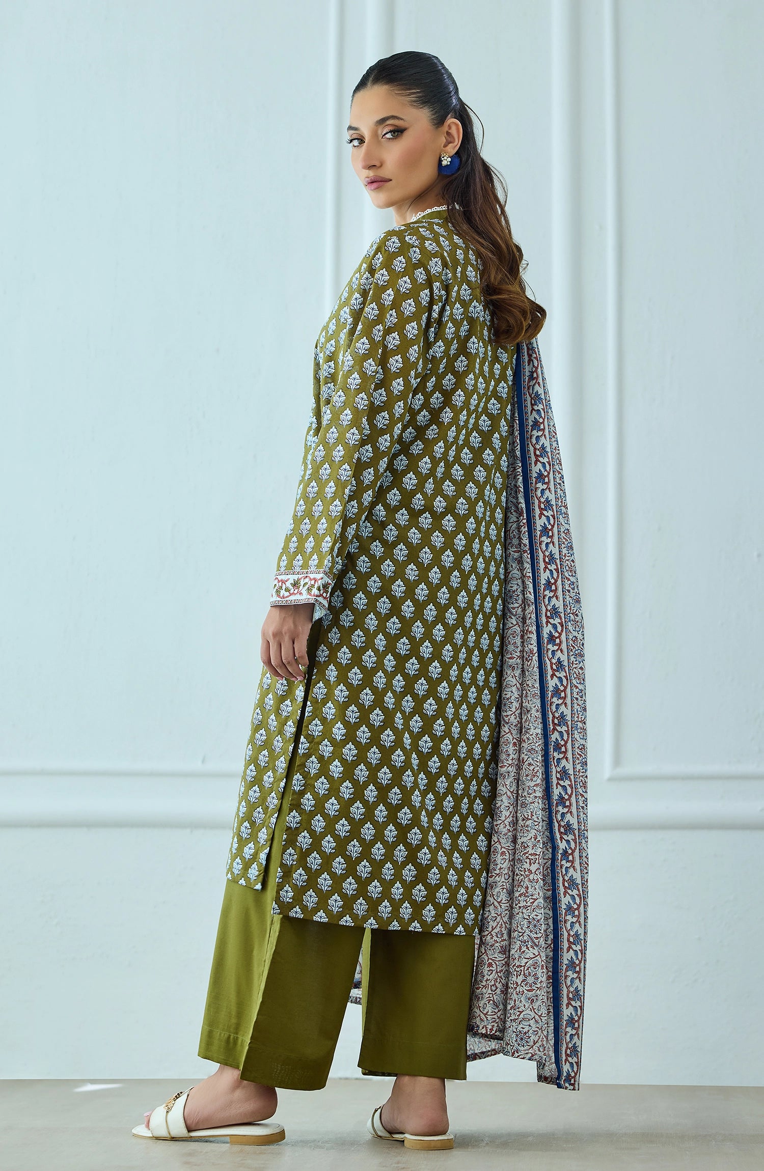 Unstitched | 3 Piece | Printed | Lawn Shirt | OTL-25-517/U GREEN