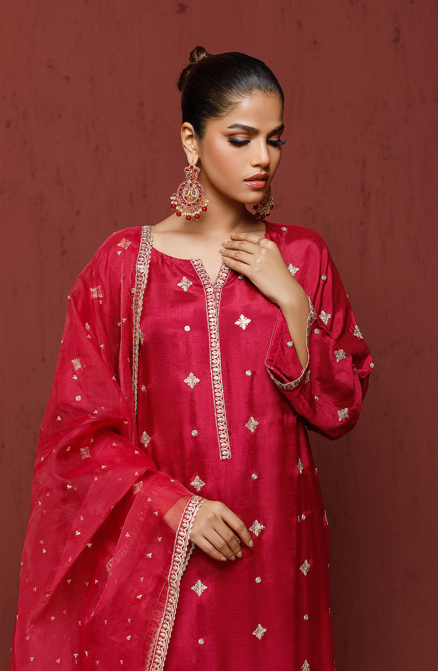 NF-SDT-23-033/U RAW SILK Women UNSTITCHED SHIRT DUPATTA PANTS
