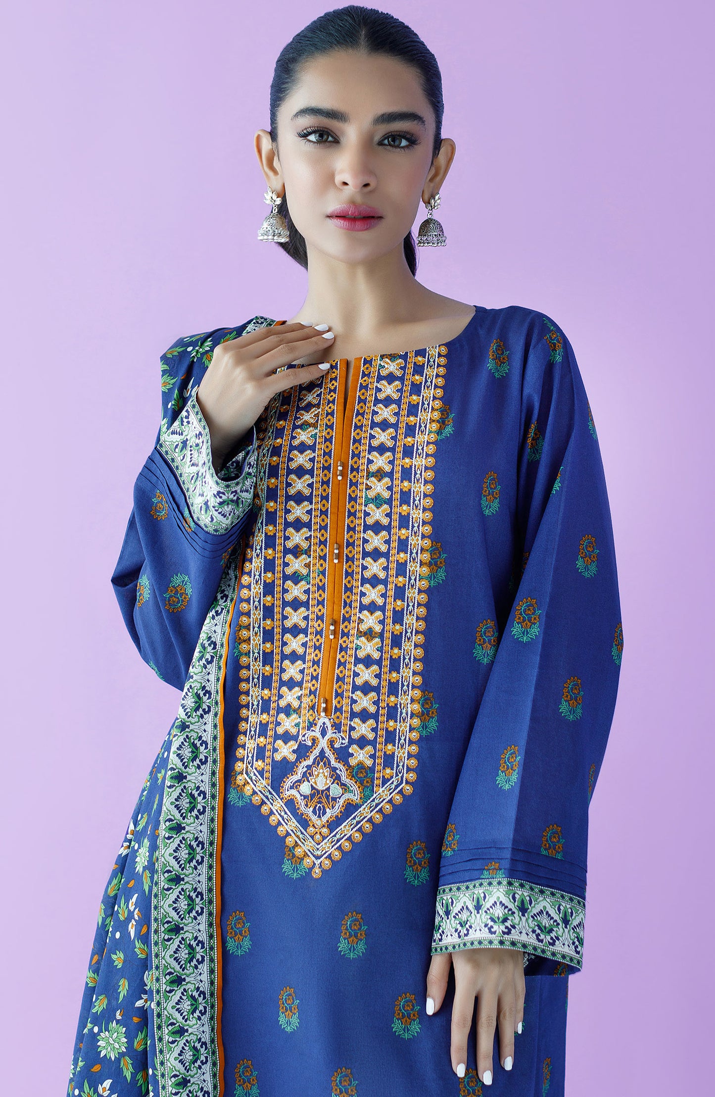 NRDS-23-064/S BLUE LAWN  READY TO WEAR SHIRT DUPATTA