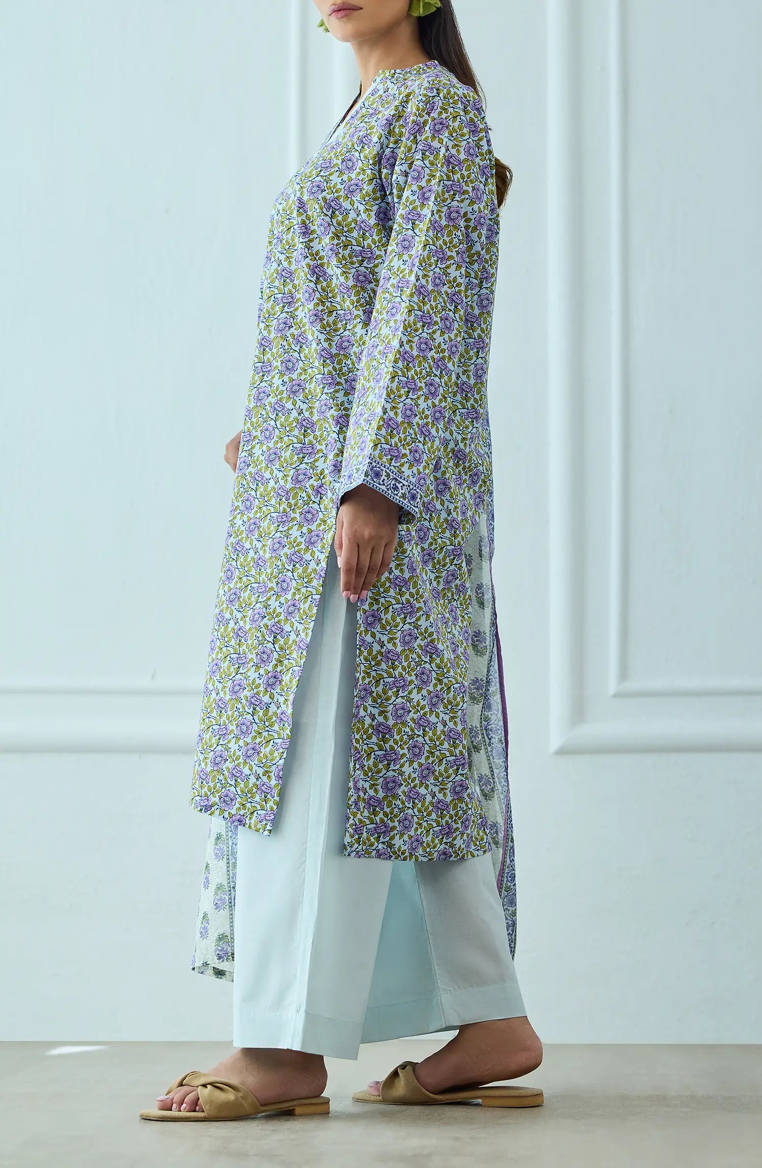 Unstitched | 3 Piece | Printed | Lawn Shirt | OTL-25-495/U BEIGE