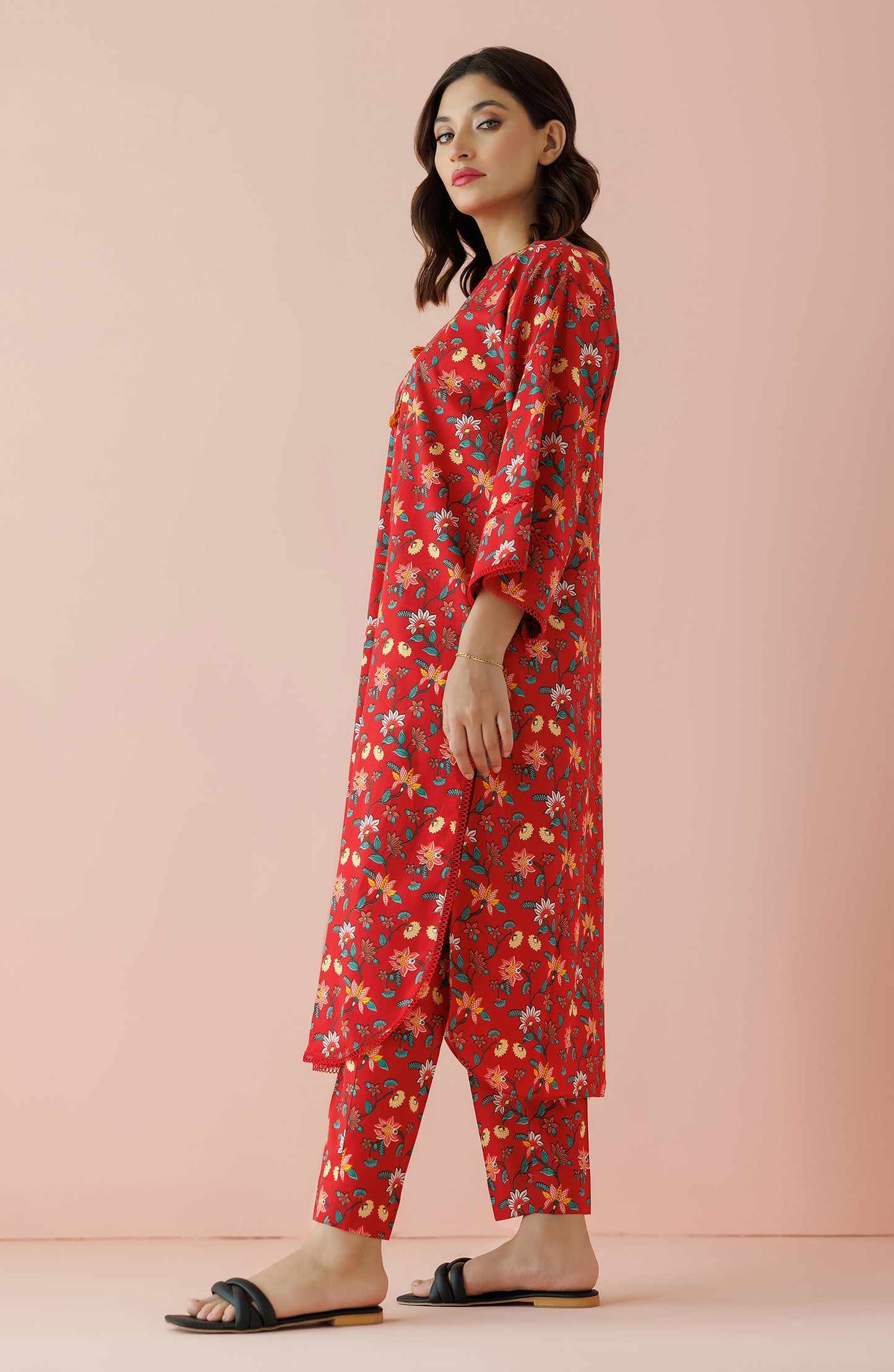 NRDS-24-042/S RED LAWN Women READY TO WEAR SHIRT PANTS
