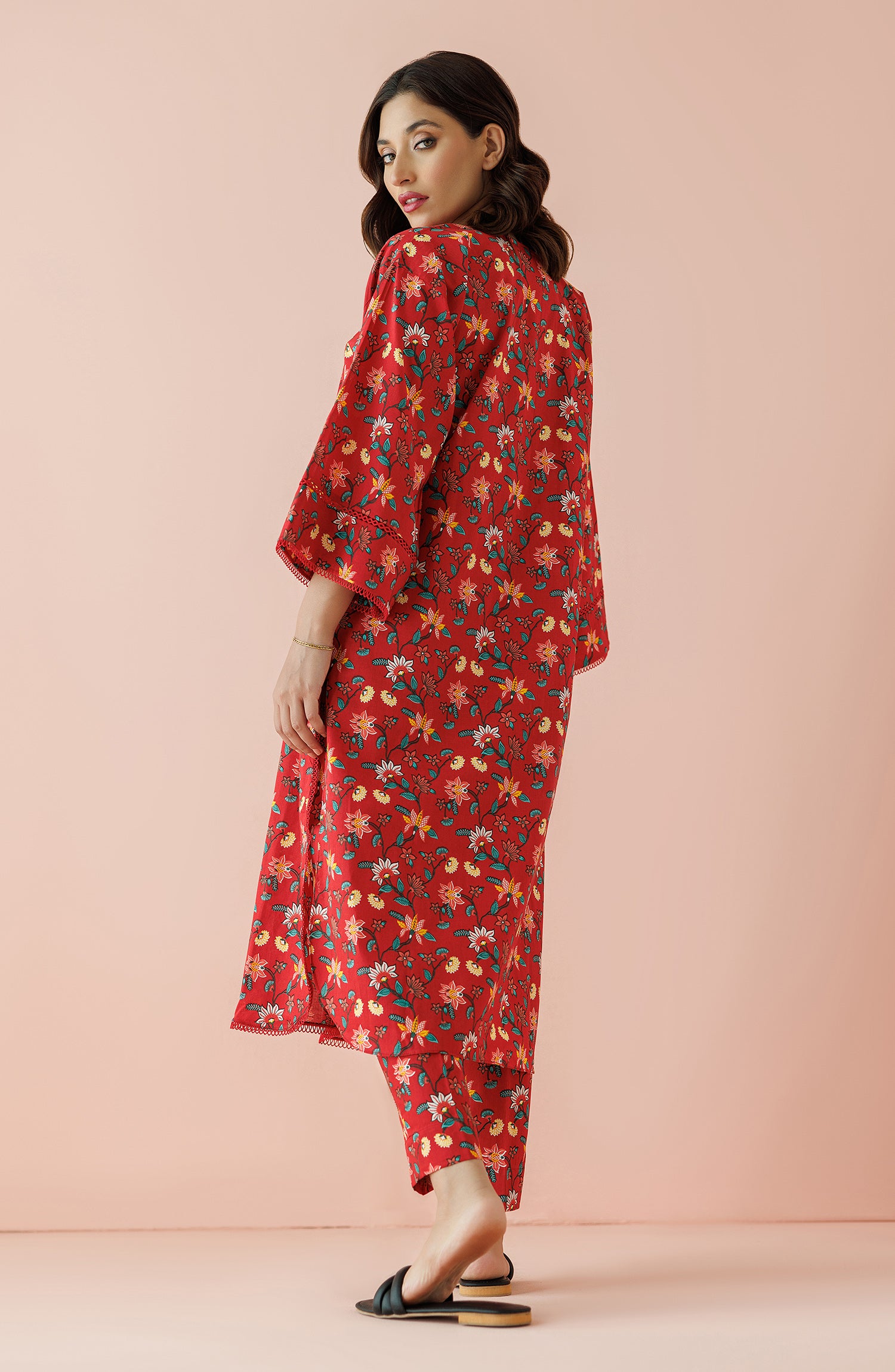 NRDS-24-042/S RED LAWN Women READY TO WEAR SHIRT PANTS