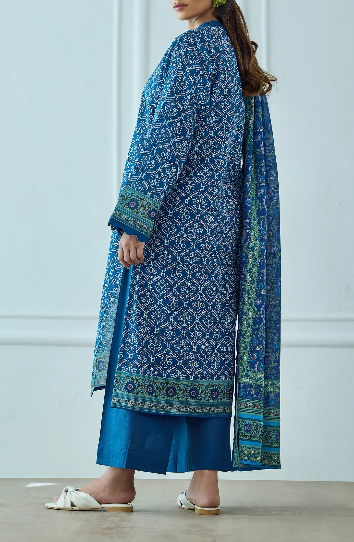 Unstitched | 3 Piece | Printed | Khaddar Shirt | OTL-25-450/U TEAL