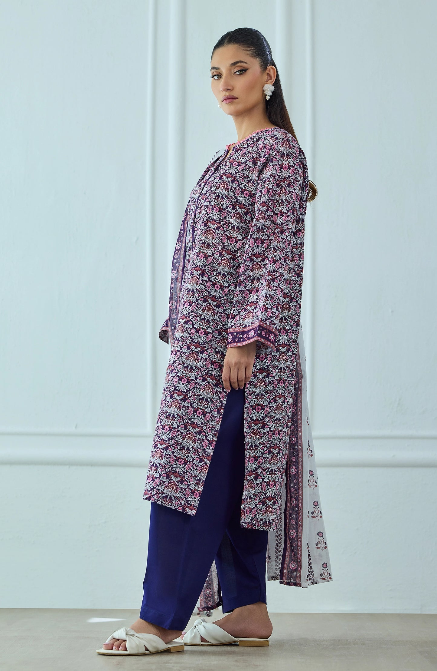 Unstitched | 3 Piece | Printed | Lawn Shirt | OTL-25-502/U PURPLE