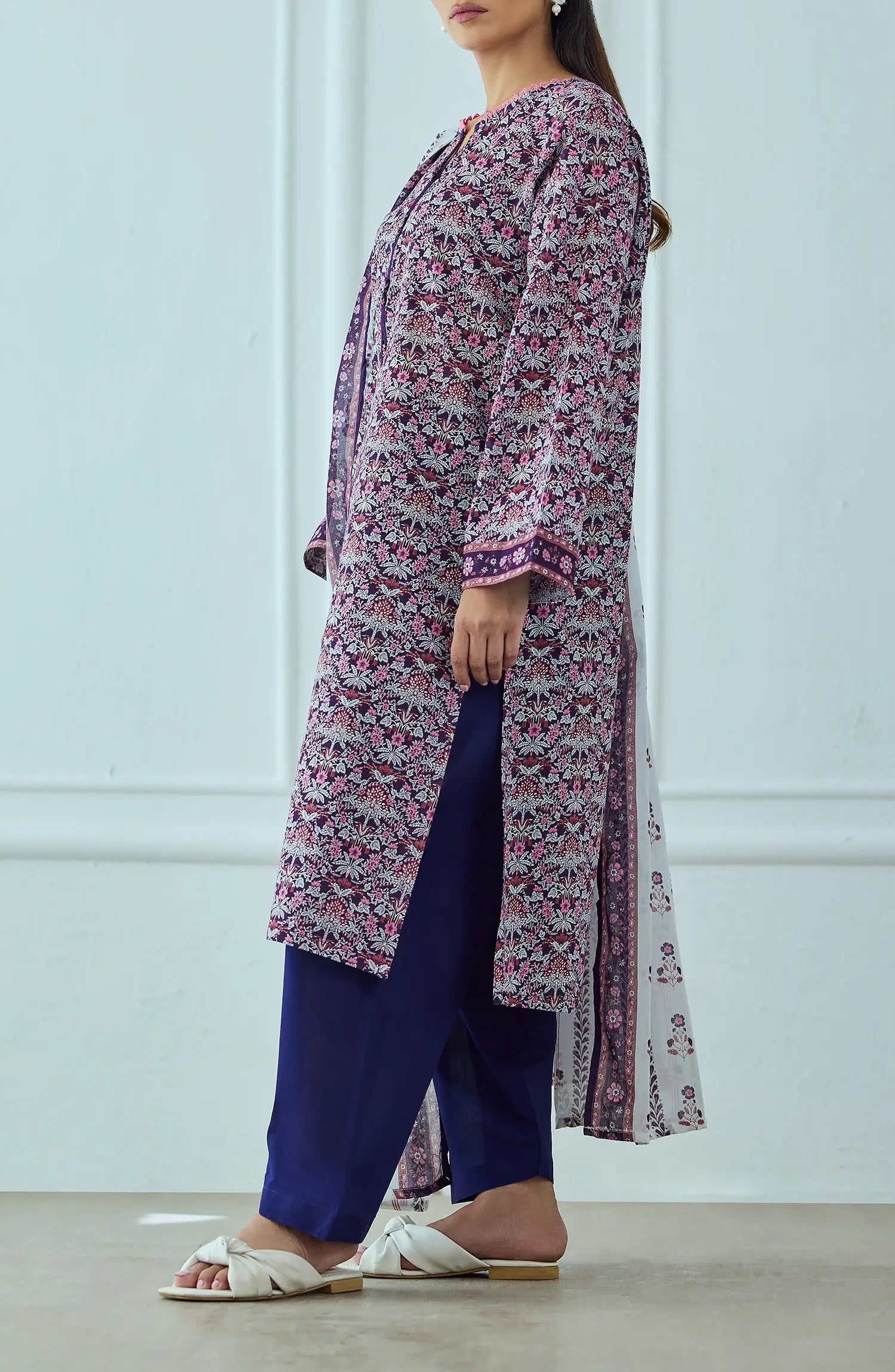 Unstitched | 3 Piece | Printed | Lawn Shirt | OTL-25-502/U PURPLE