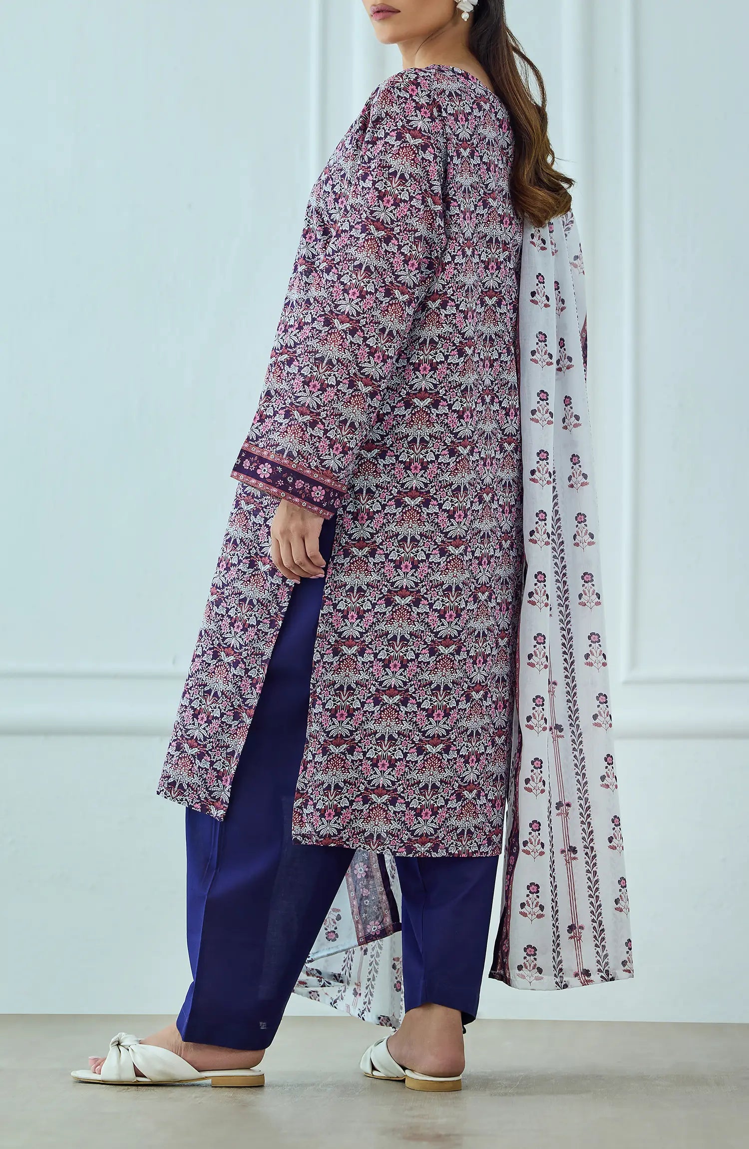 Unstitched | 3 Piece | Printed | Lawn Shirt | OTL-25-502/U PURPLE