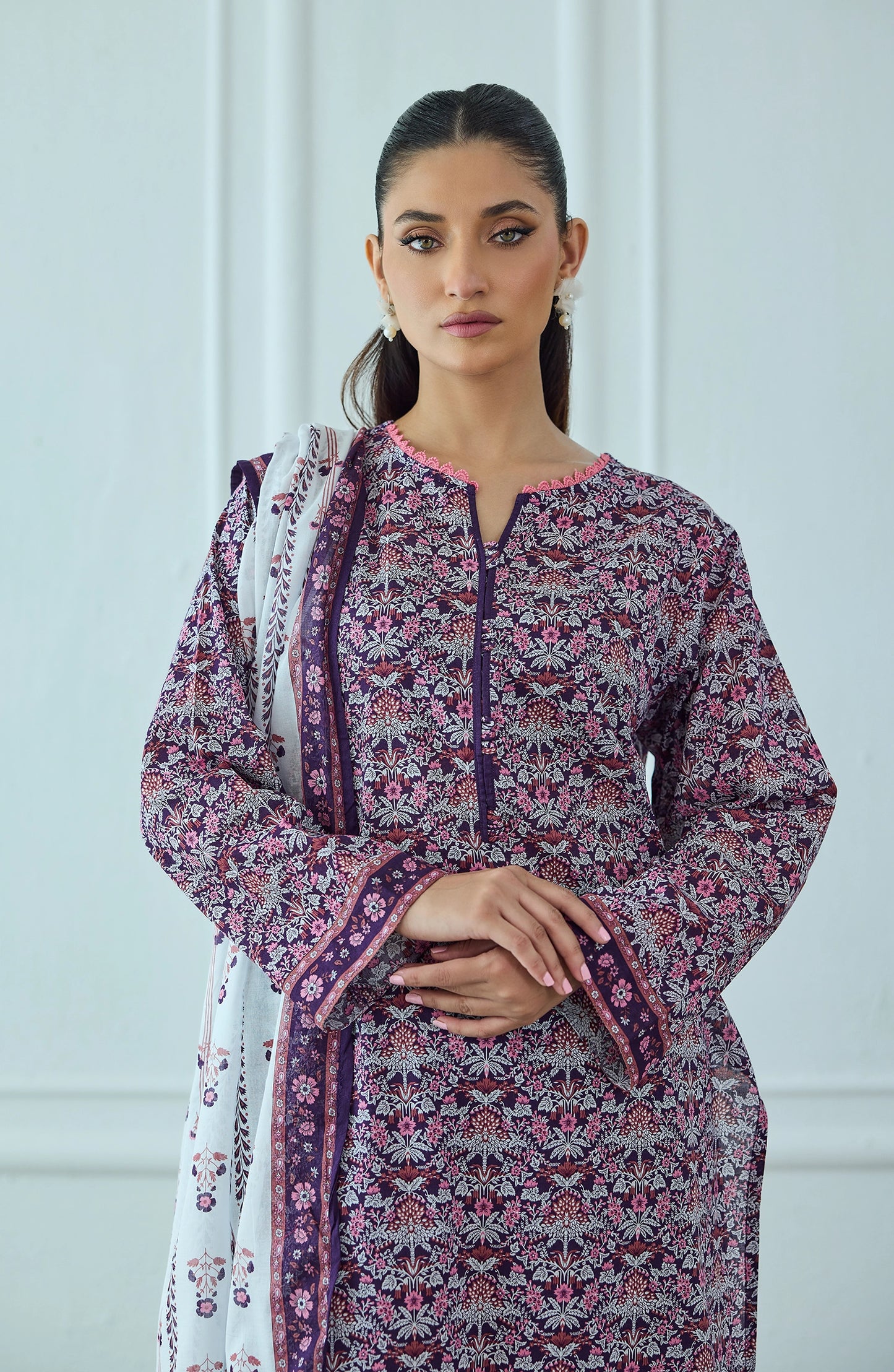 Unstitched | 3 Piece | Printed | Lawn Shirt | OTL-25-502/U PURPLE