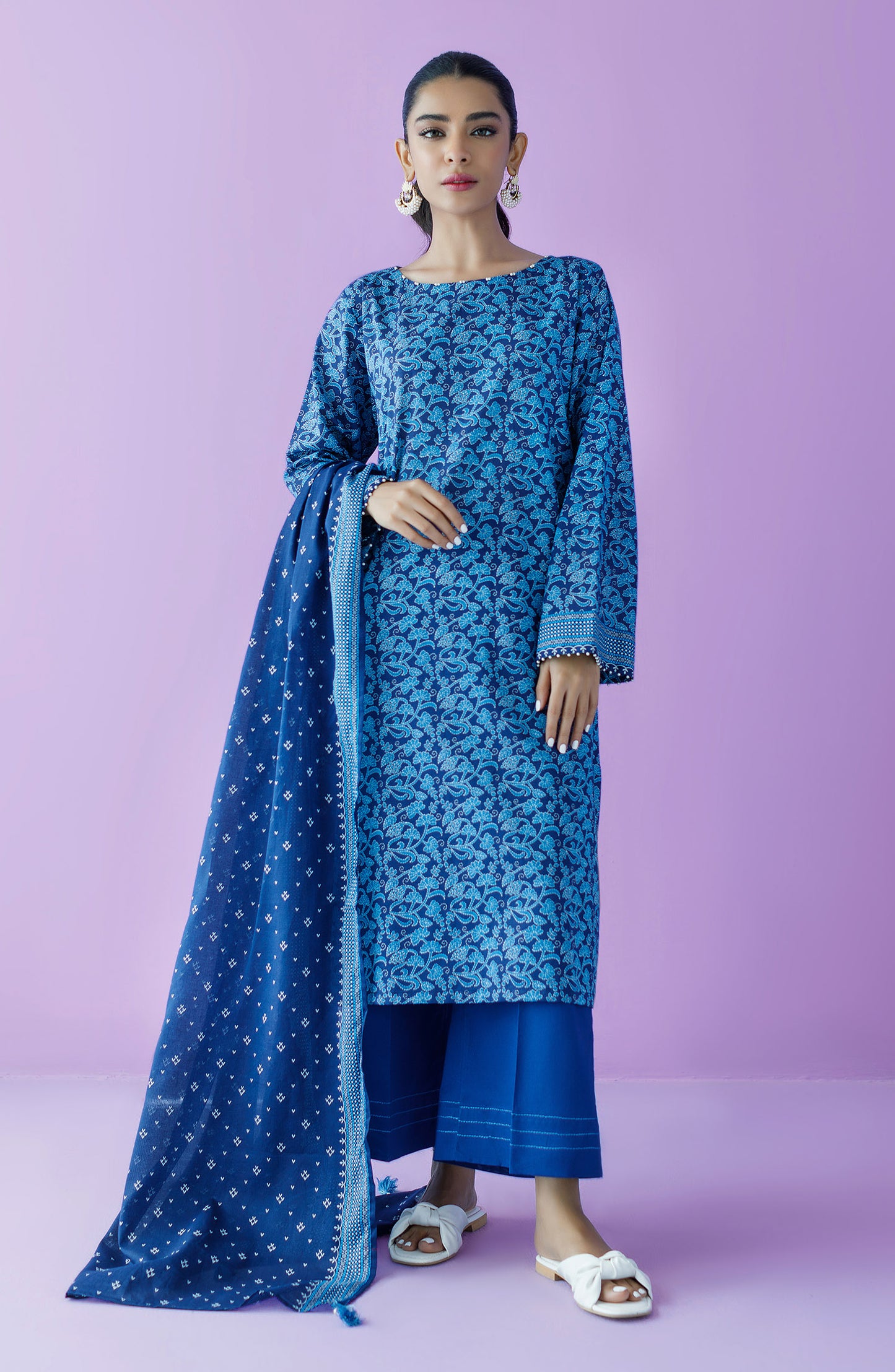OTL-23-156/S BLUE LAWN  READY TO WEAR SHIRT DUPATTA PANTS