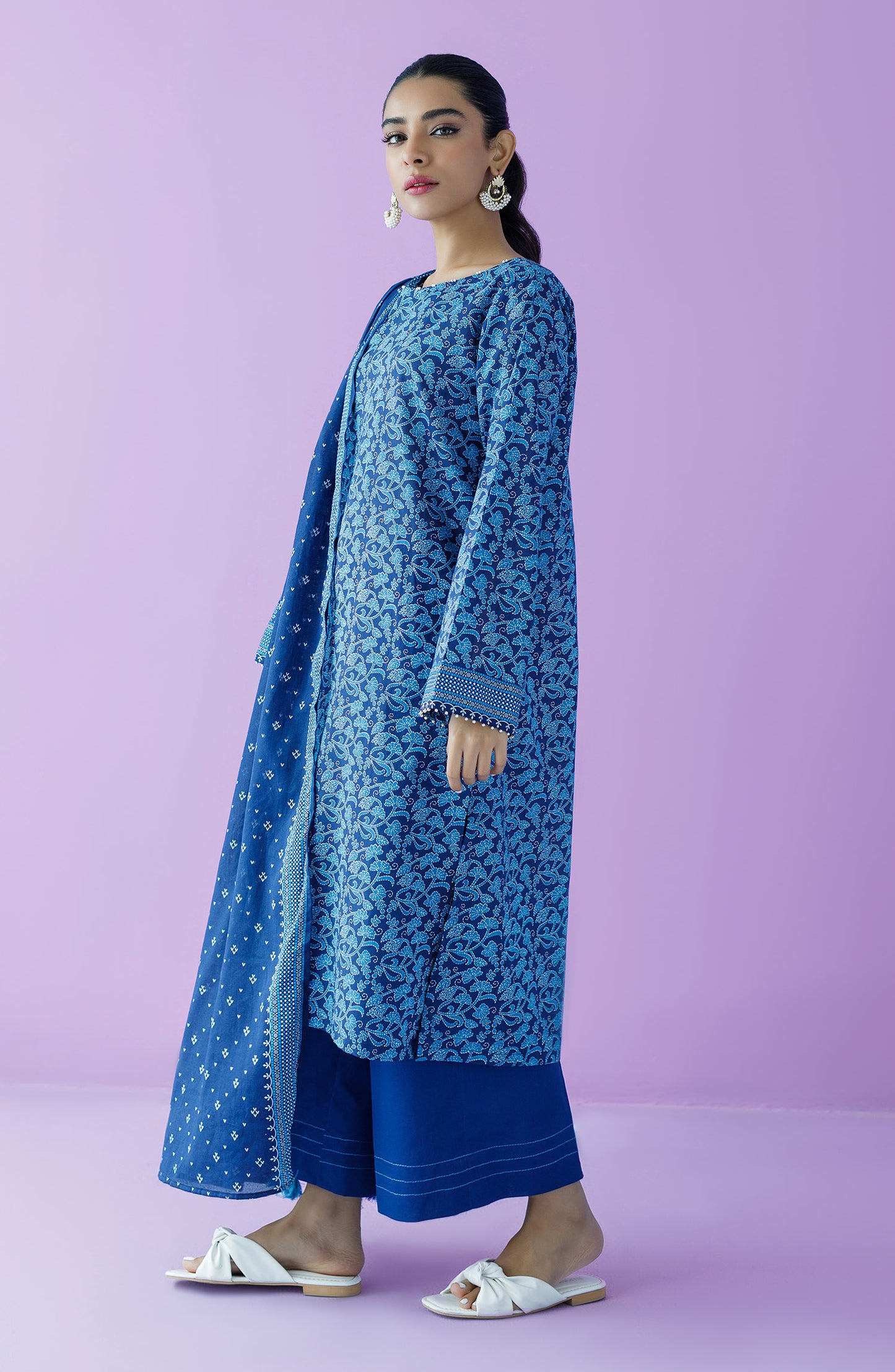OTL-23-156/S BLUE LAWN  READY TO WEAR SHIRT DUPATTA PANTS