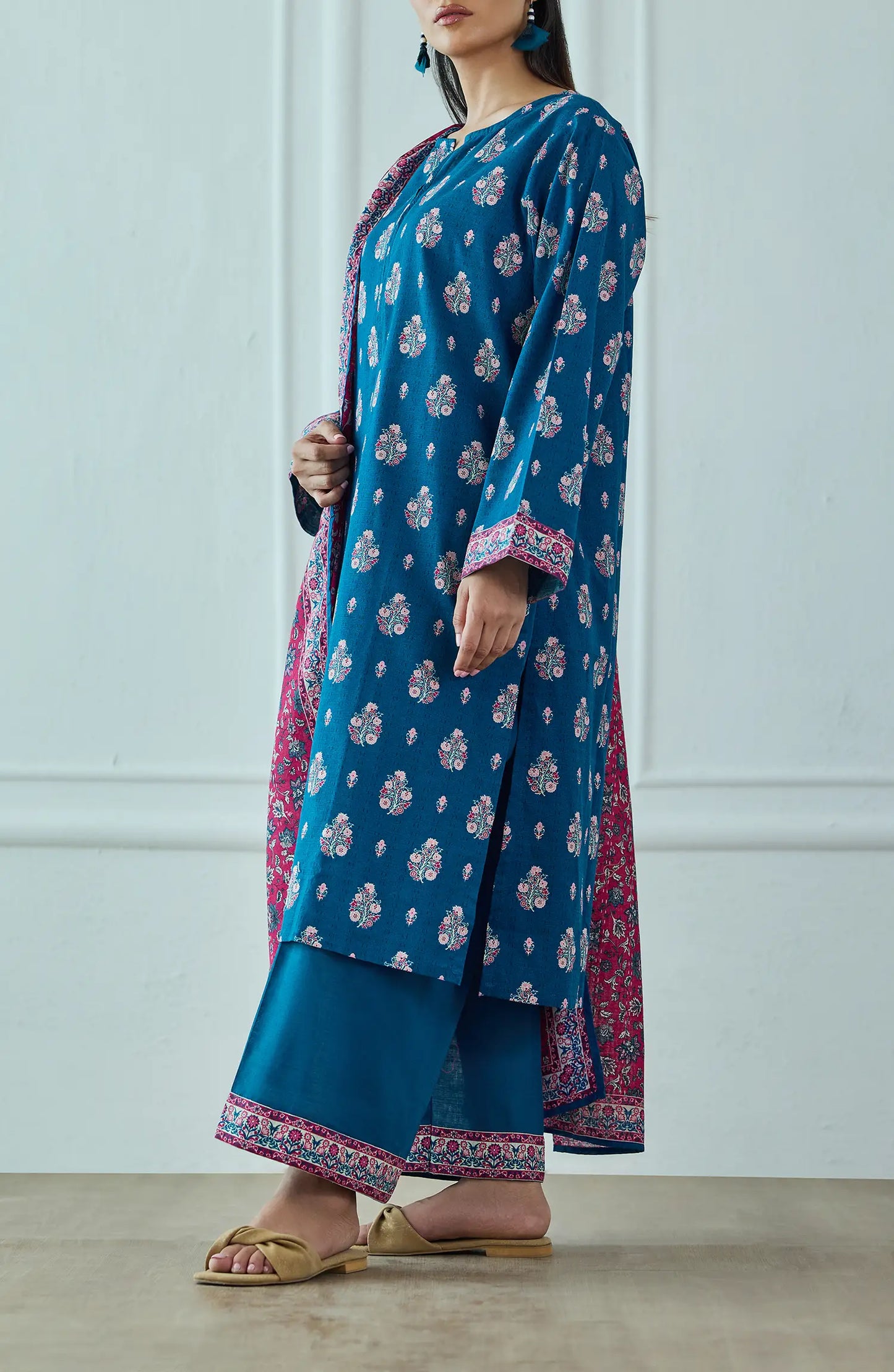 Unstitched | 3 Piece | Printed | Khaddar Shirt | OTL-25-420/U BLUE