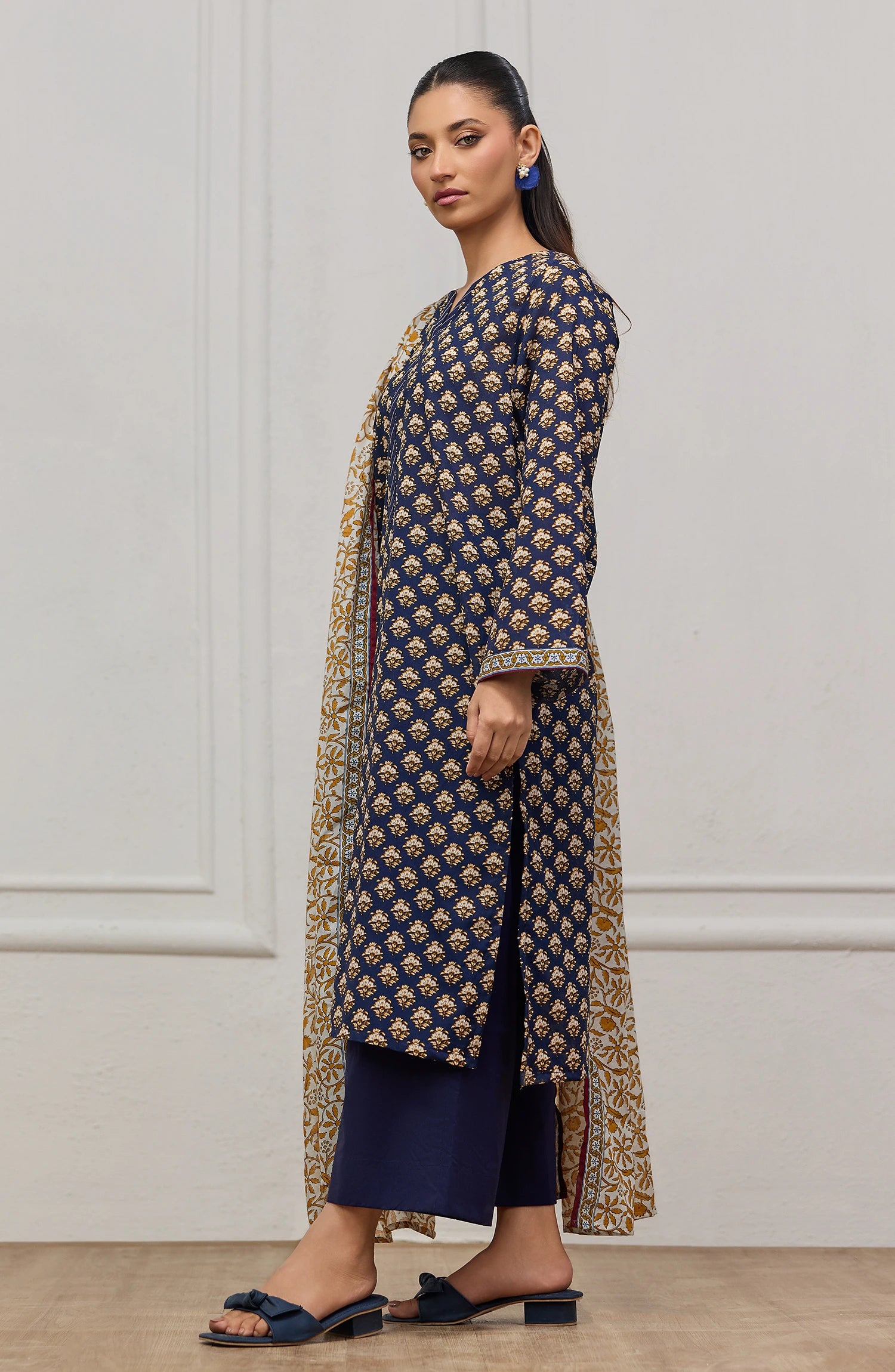 Unstitched | 3 Piece | Printed | Lawn Shirt | OTL-20545/U BLUE