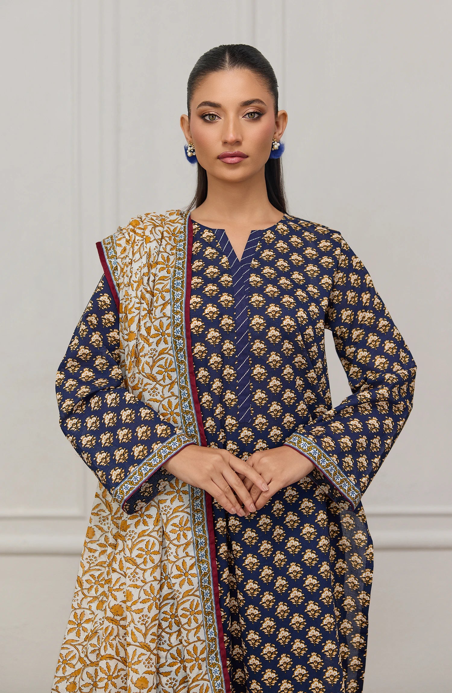 Unstitched | 3 Piece | Printed | Lawn Shirt | OTL-20545/U BLUE