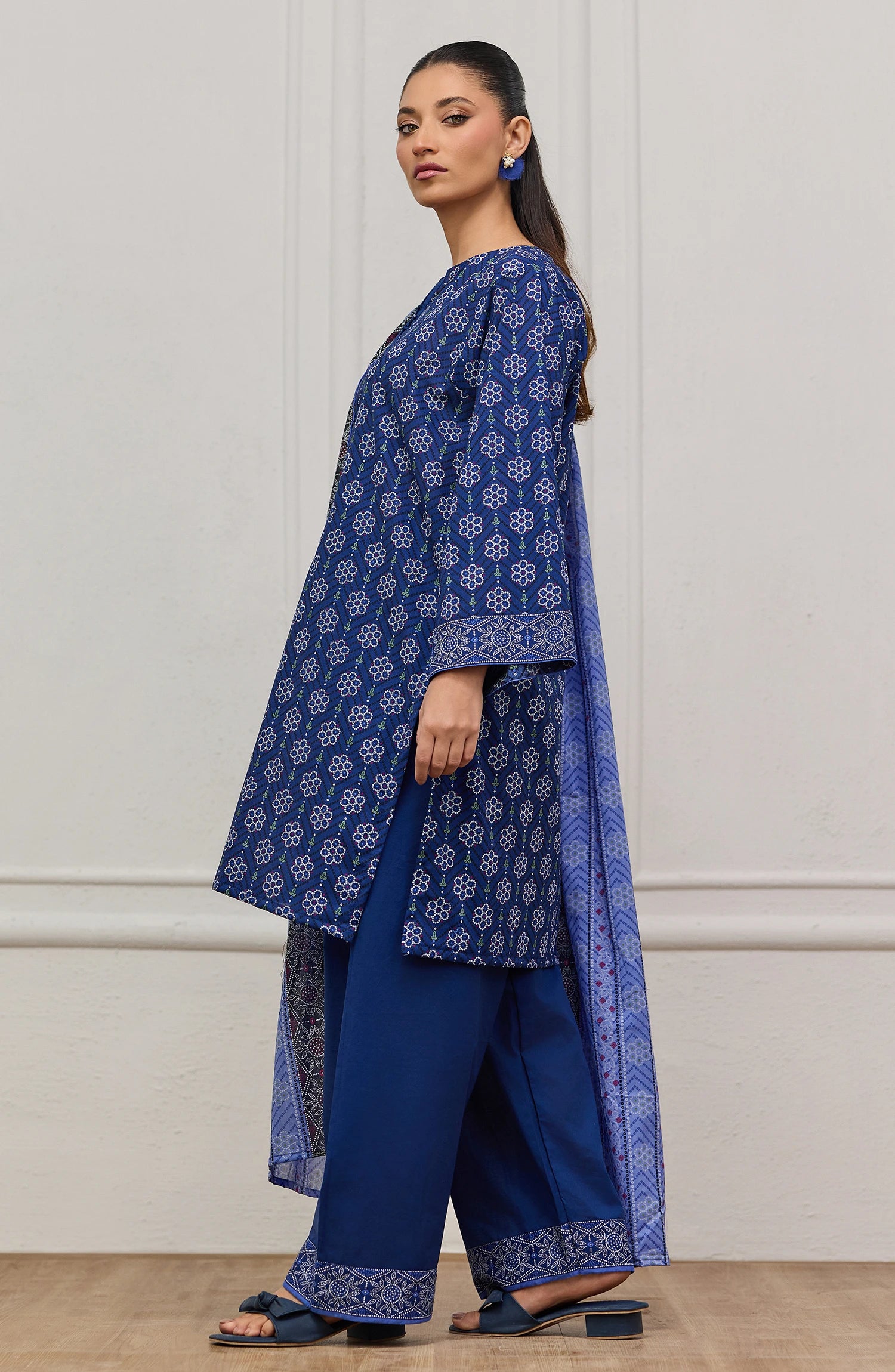 Unstitched | 3 Piece | Printed | Lawn Shirt | OTL-25-534/U BLUE