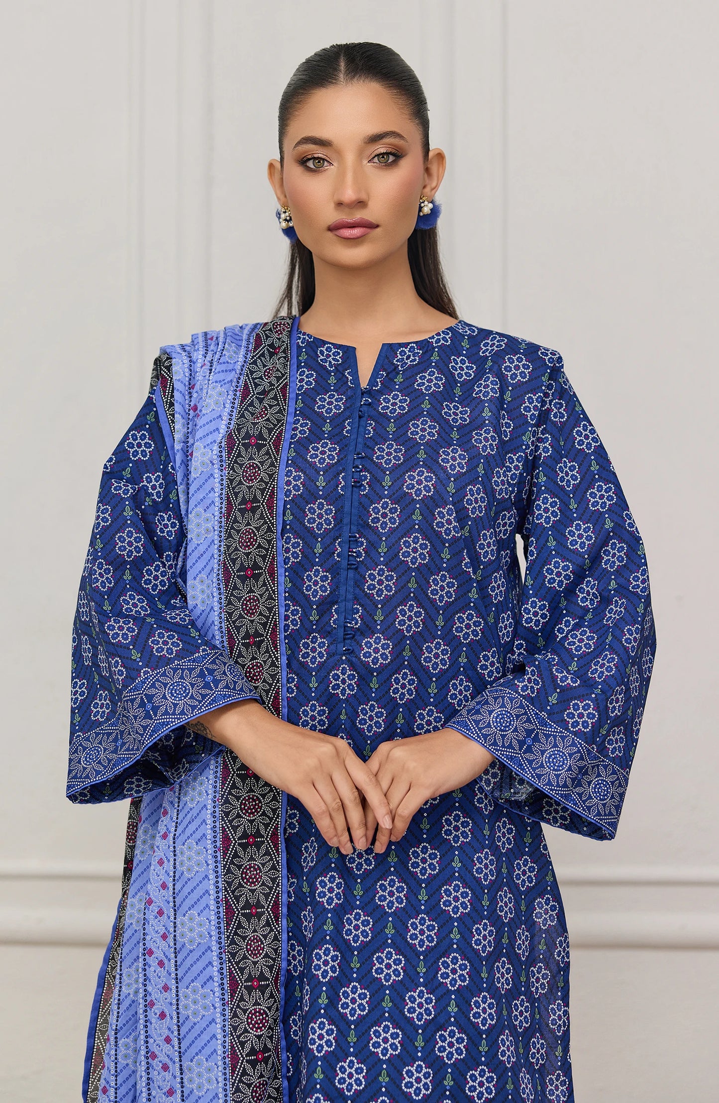 Unstitched | 3 Piece | Printed | Lawn Shirt | OTL-25-534/U BLUE