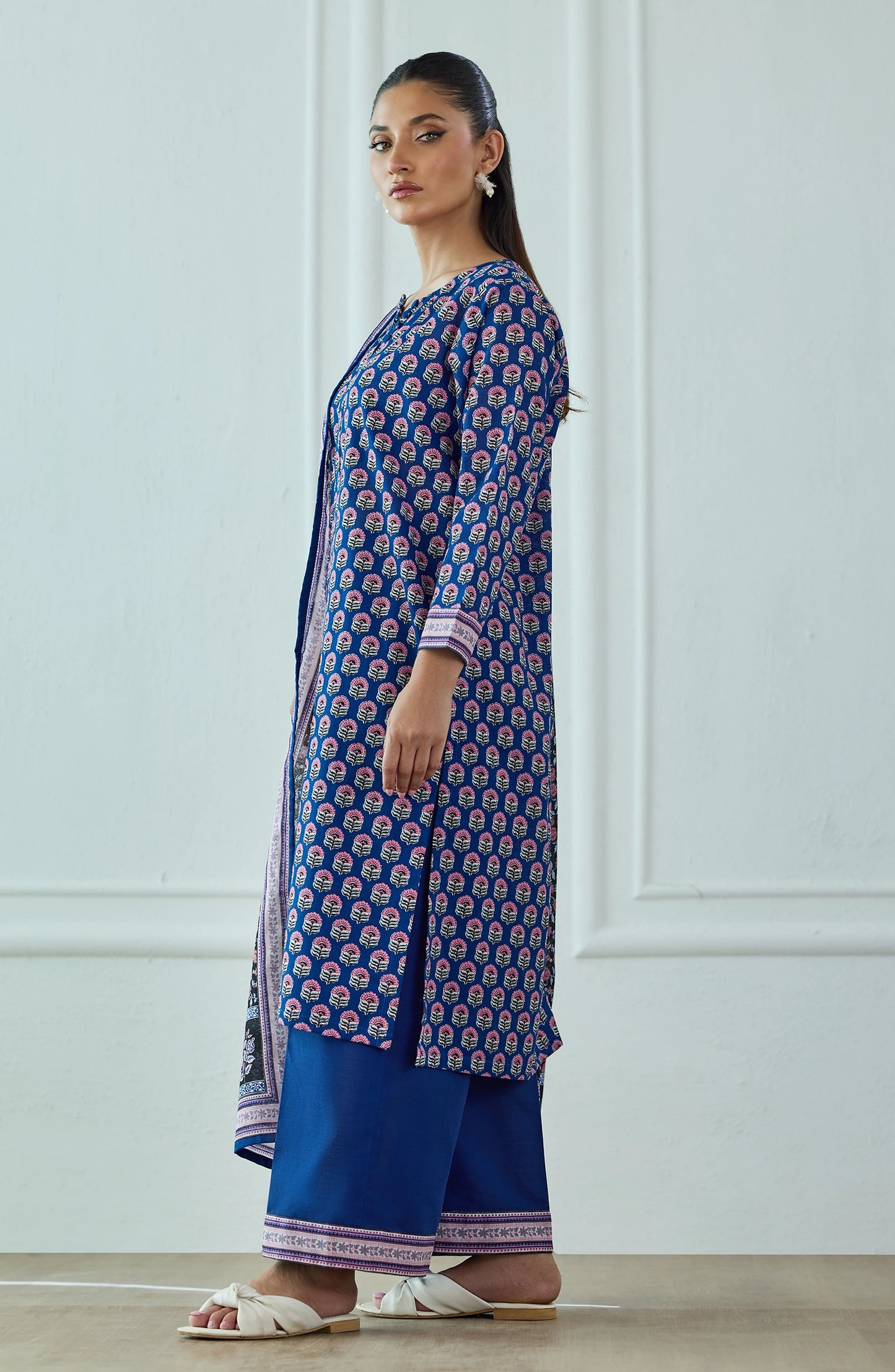 Unstitched | 3 Piece | Printed | Khaddar Shirt | OTL-25-442/U BLUE