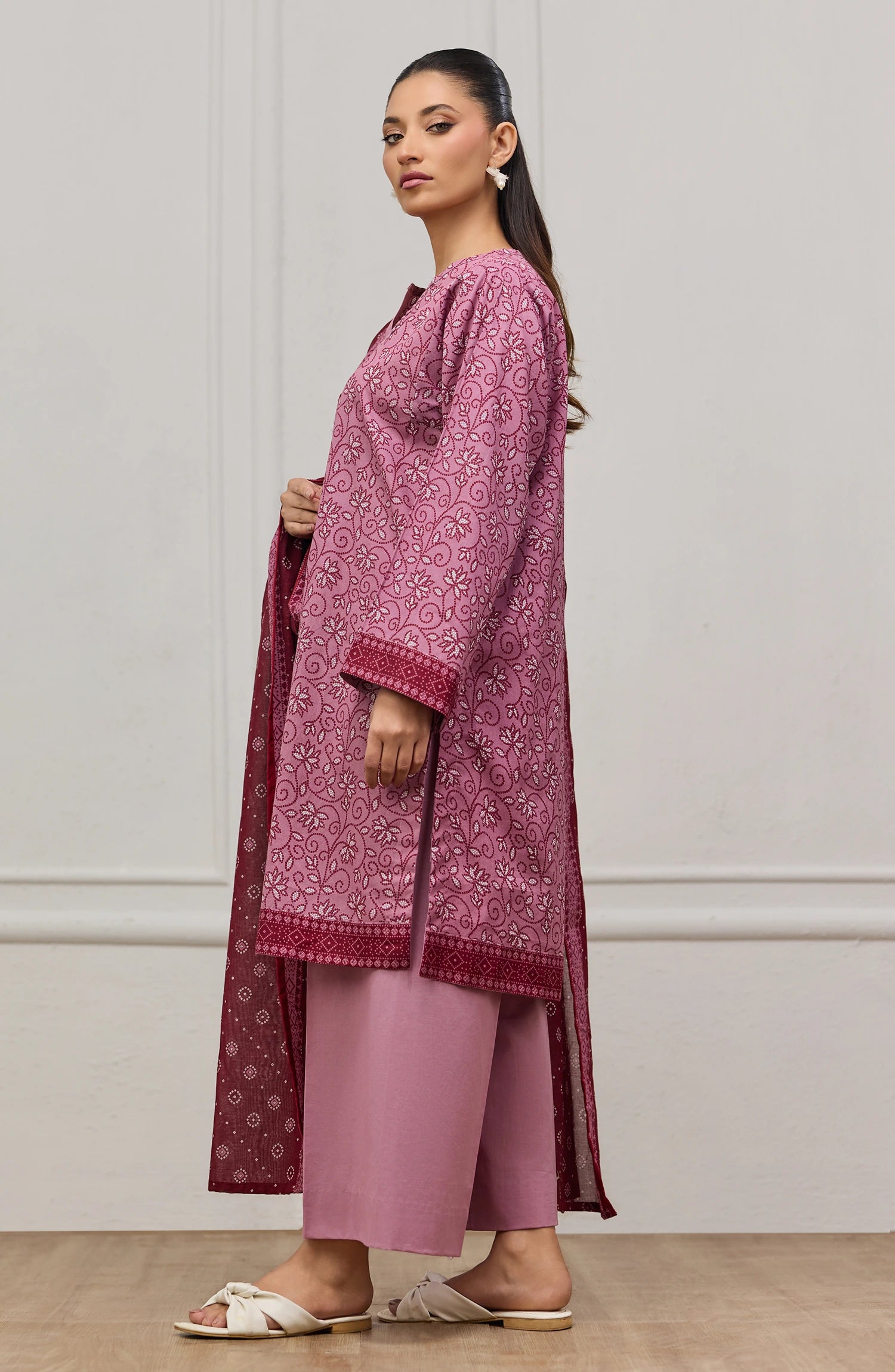 Unstitched | 3 Piece | Printed | Lawn Shirt | OTL-20845/U LIGHT PINK