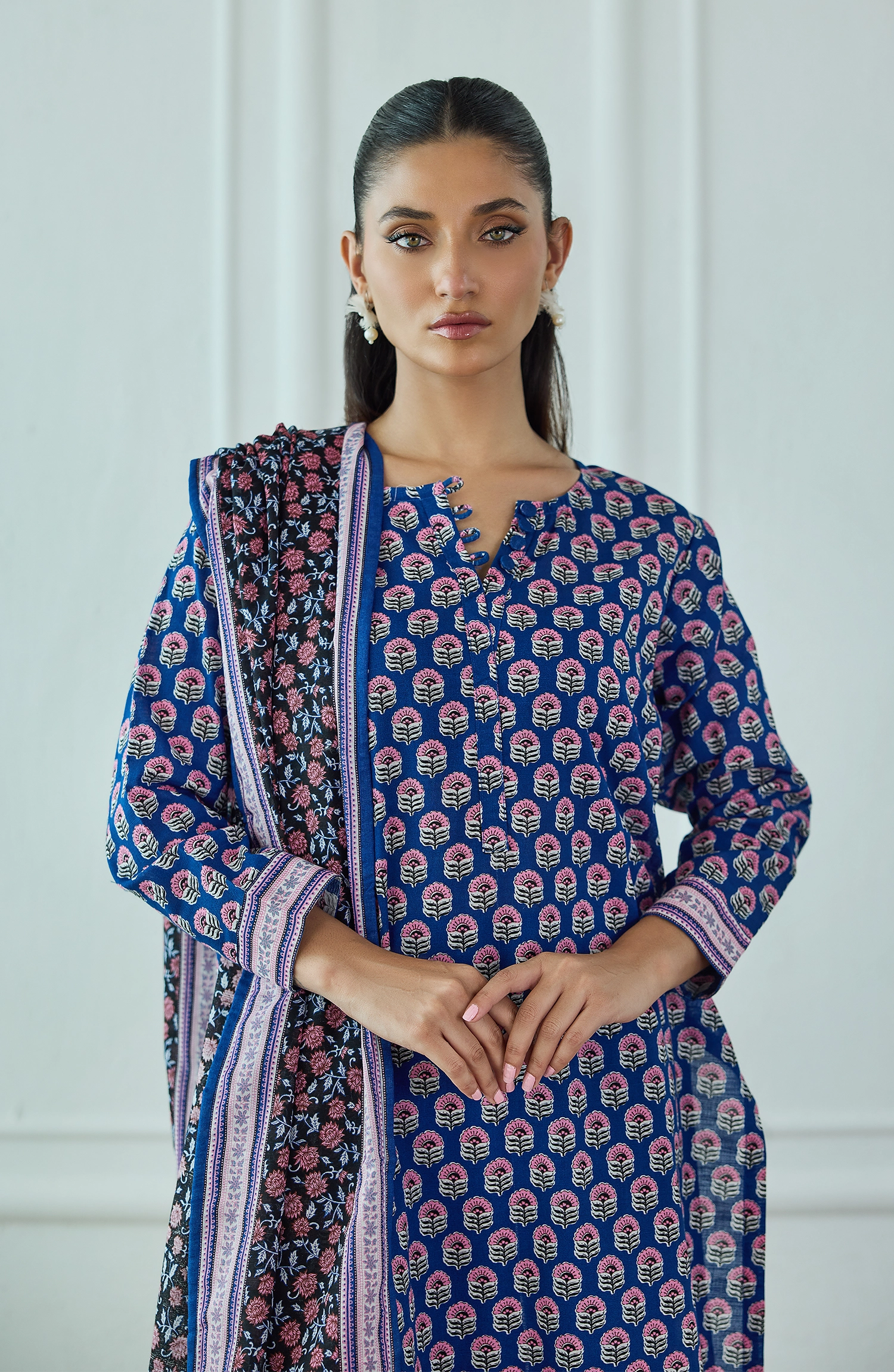 Unstitched | 3 Piece | Printed | Khaddar Shirt | OTL-25-442/U BLUE