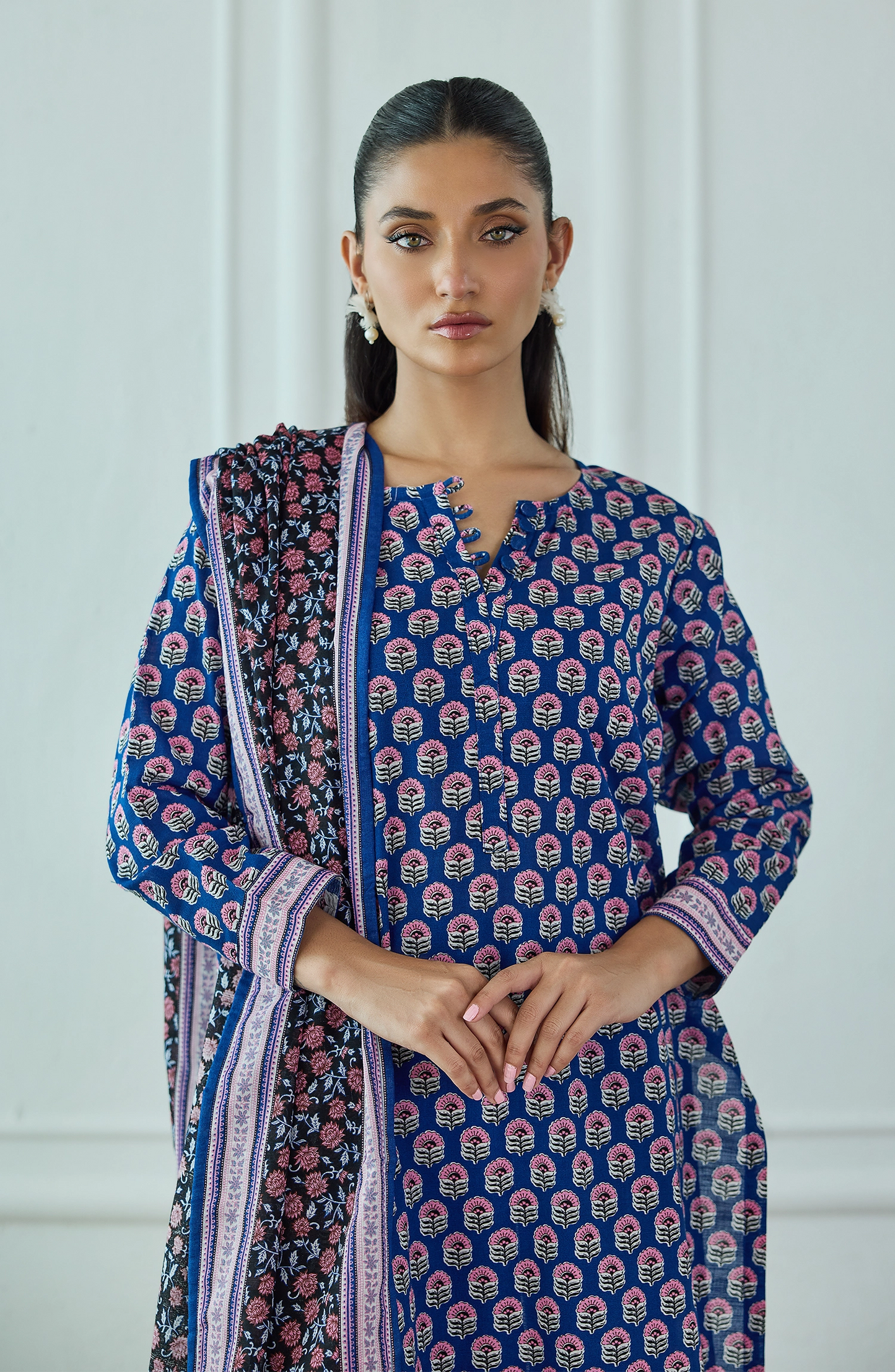Unstitched | 3 Piece | Printed | Khaddar Shirt | OTL-25-442/U BLUE