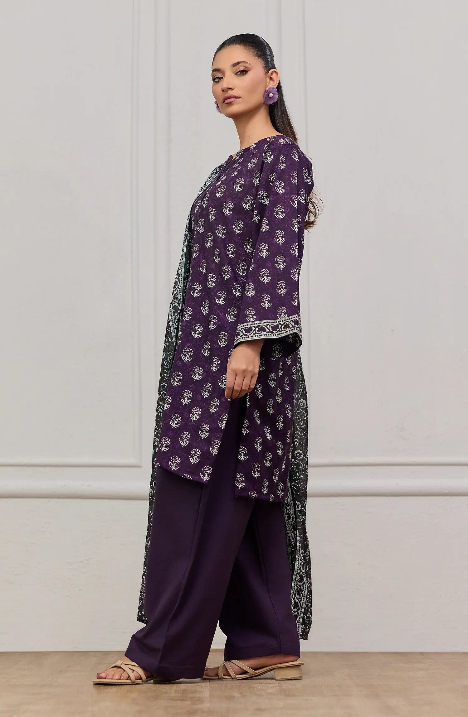 Unstitched | 3 Piece | Printed | Lawn Shirt | OTL-25-538/U PURPLE