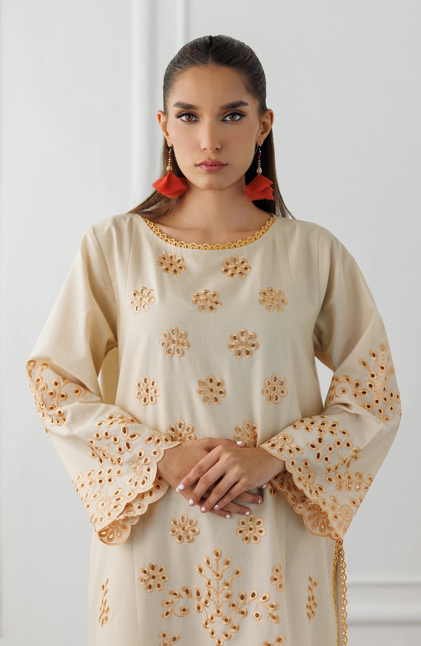 Stitched | 2 Piece | Embroidered | Cambric Shirt | WRHC25W-2001/S BEIGE