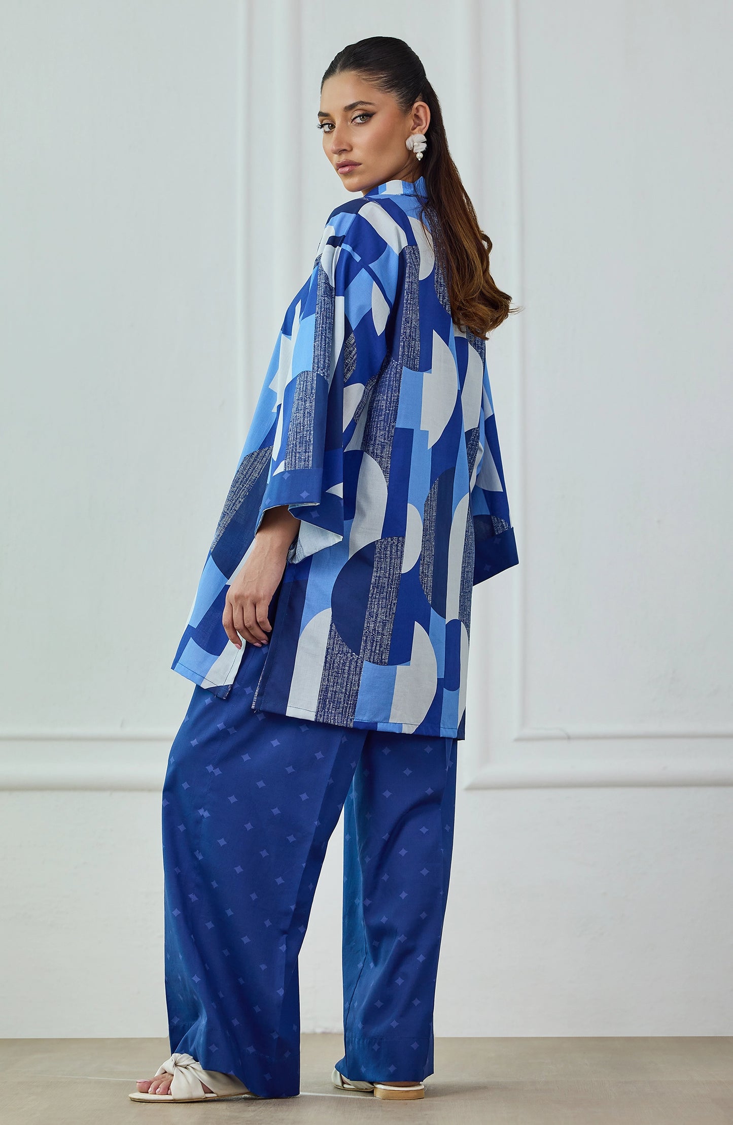 Stitched | 2 Piece | Printed | Linen Viscose Shirt | WRCV25S-2038/S BLUE