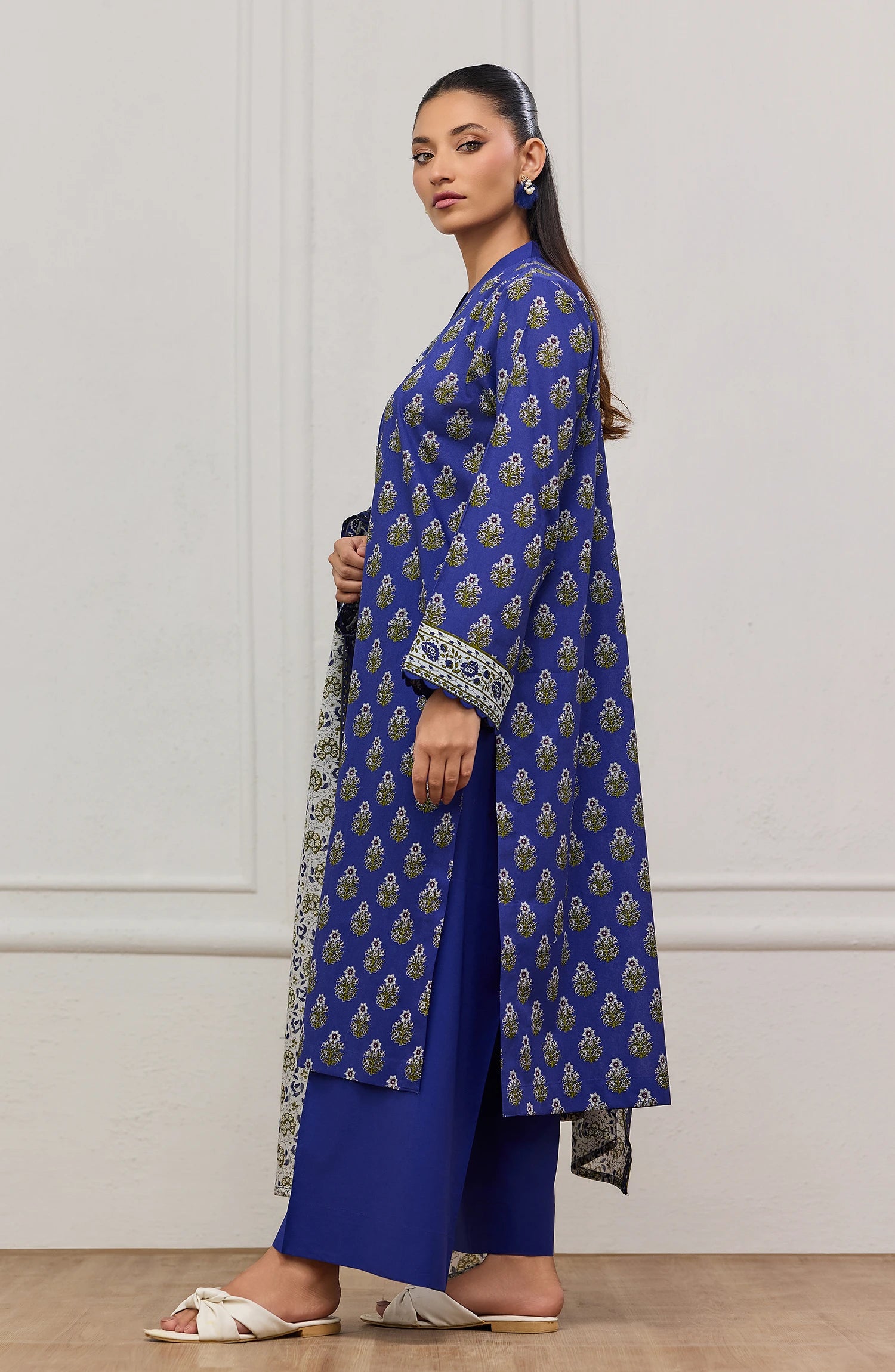 Unstitched | 3 Piece | Printed | Lawn Shirt | OTL-20475/U BLUE