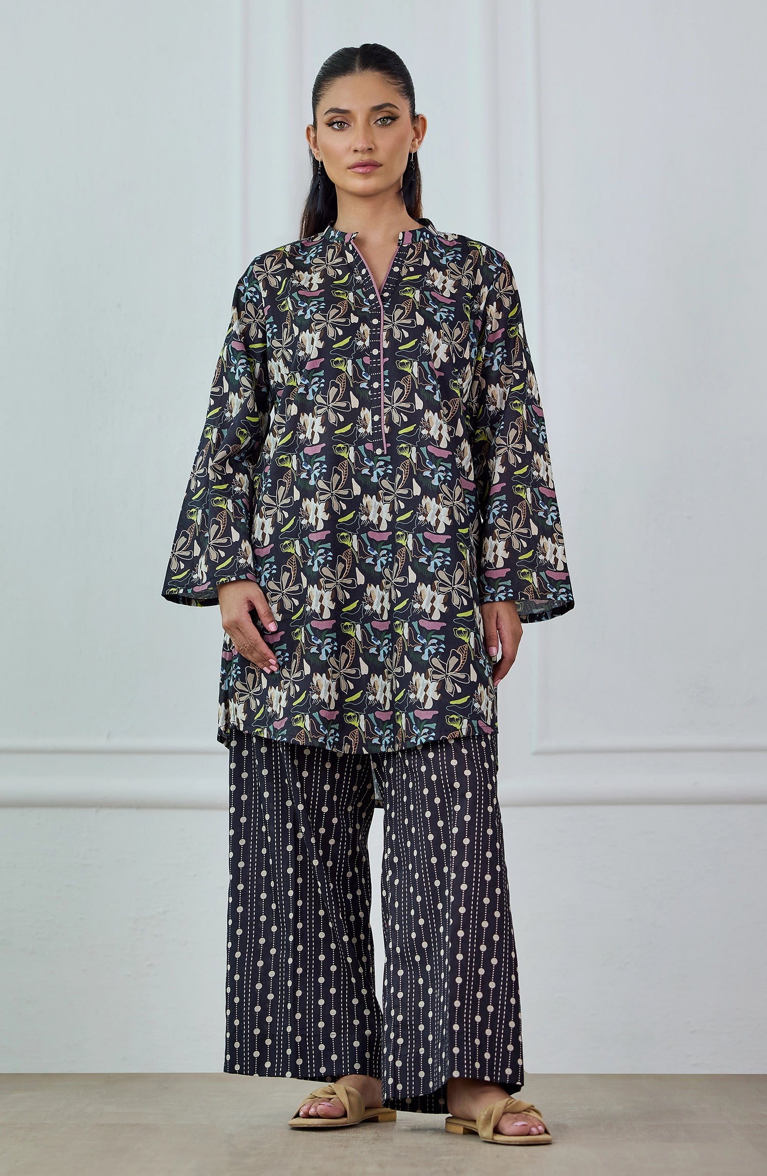 Stitched | 2 Piece | Printed | Jacquard Shirt | WRCJ25S-2056/S BLACK