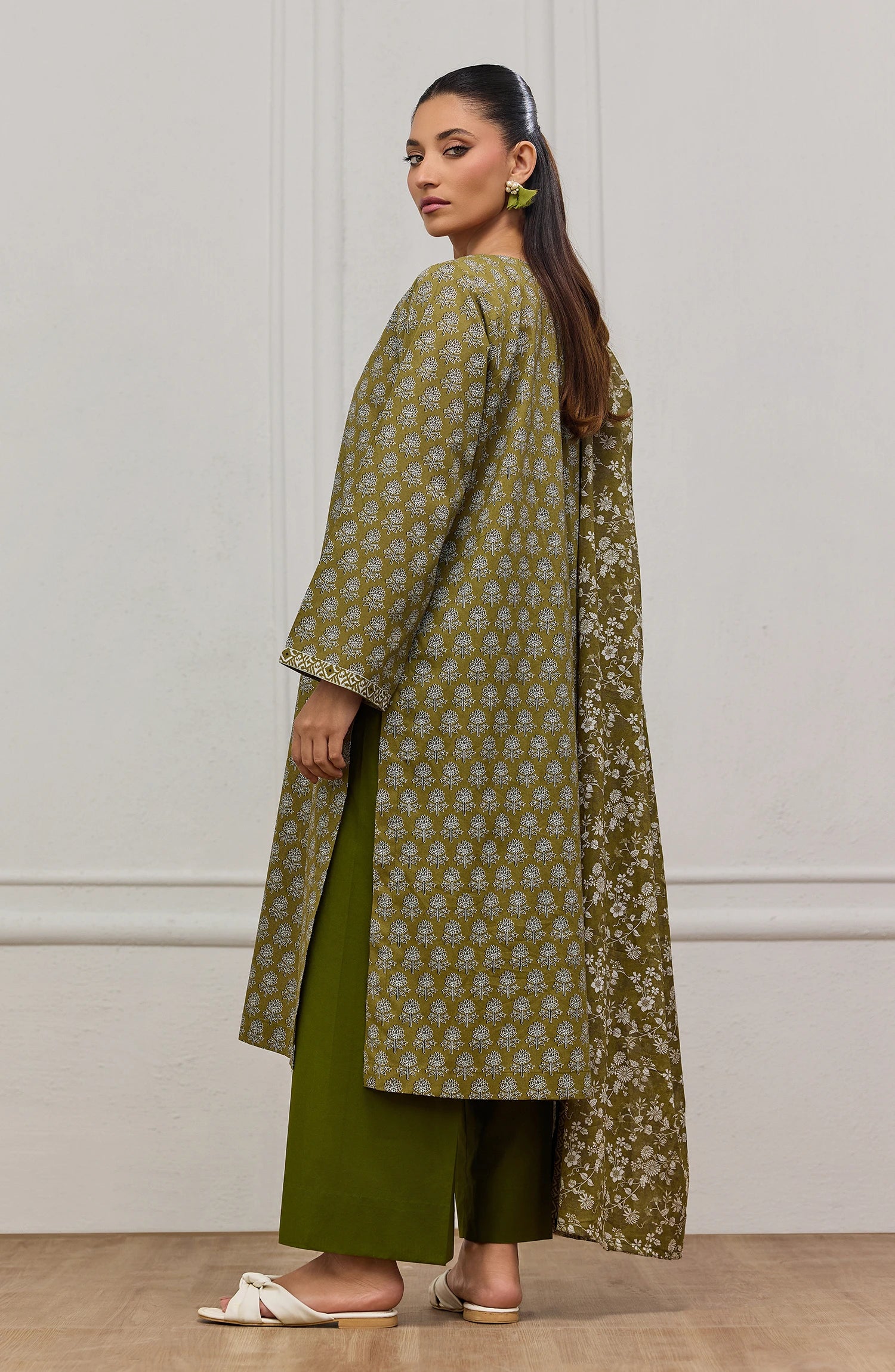 Unstitched | 3 Piece | Printed | Lawn Shirt | OTL-20635/U KAI GREEN
