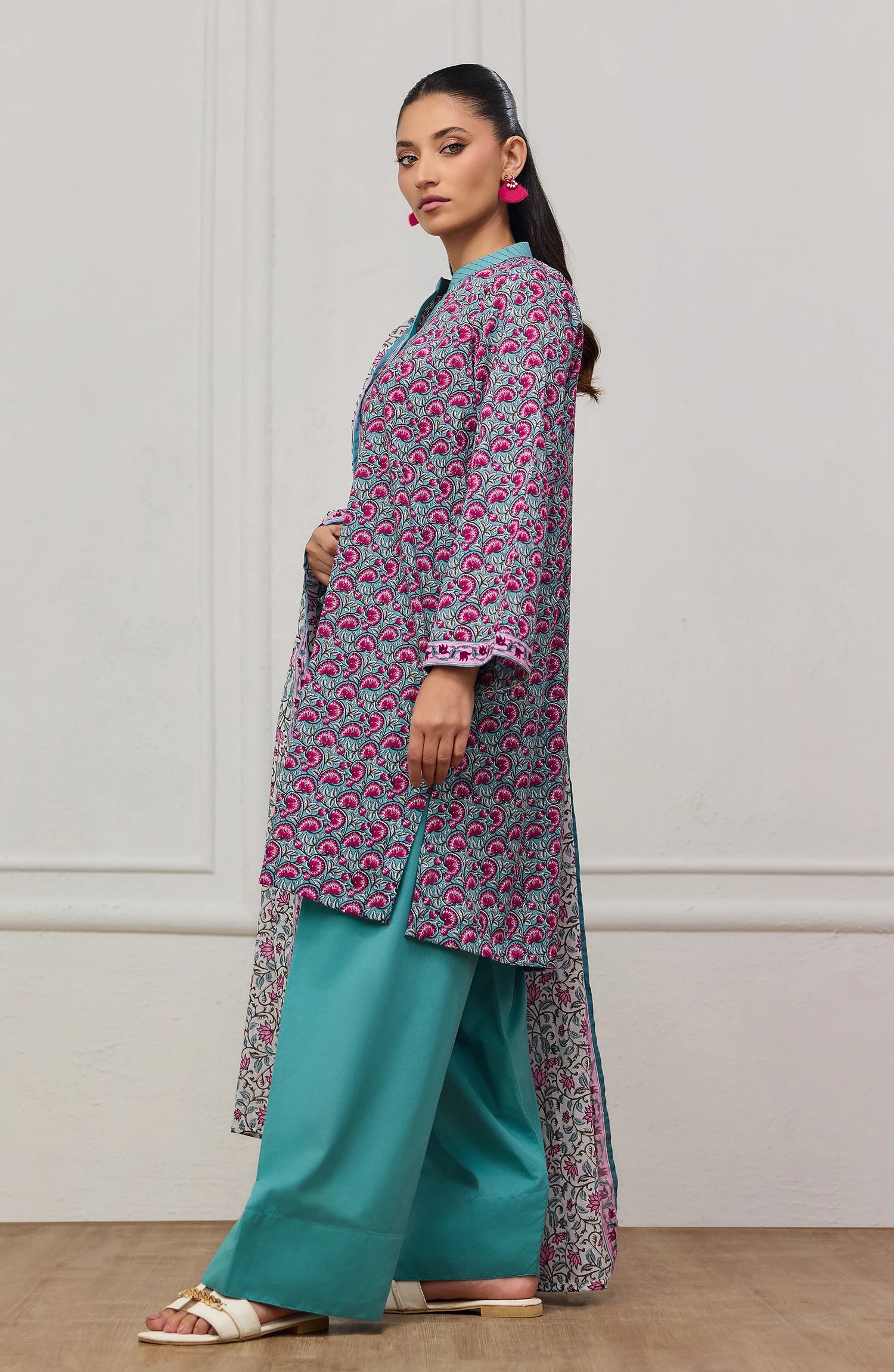 Unstitched | 3 Piece | Printed | Lawn Shirt | OTL-20515/U SKY BLUE
