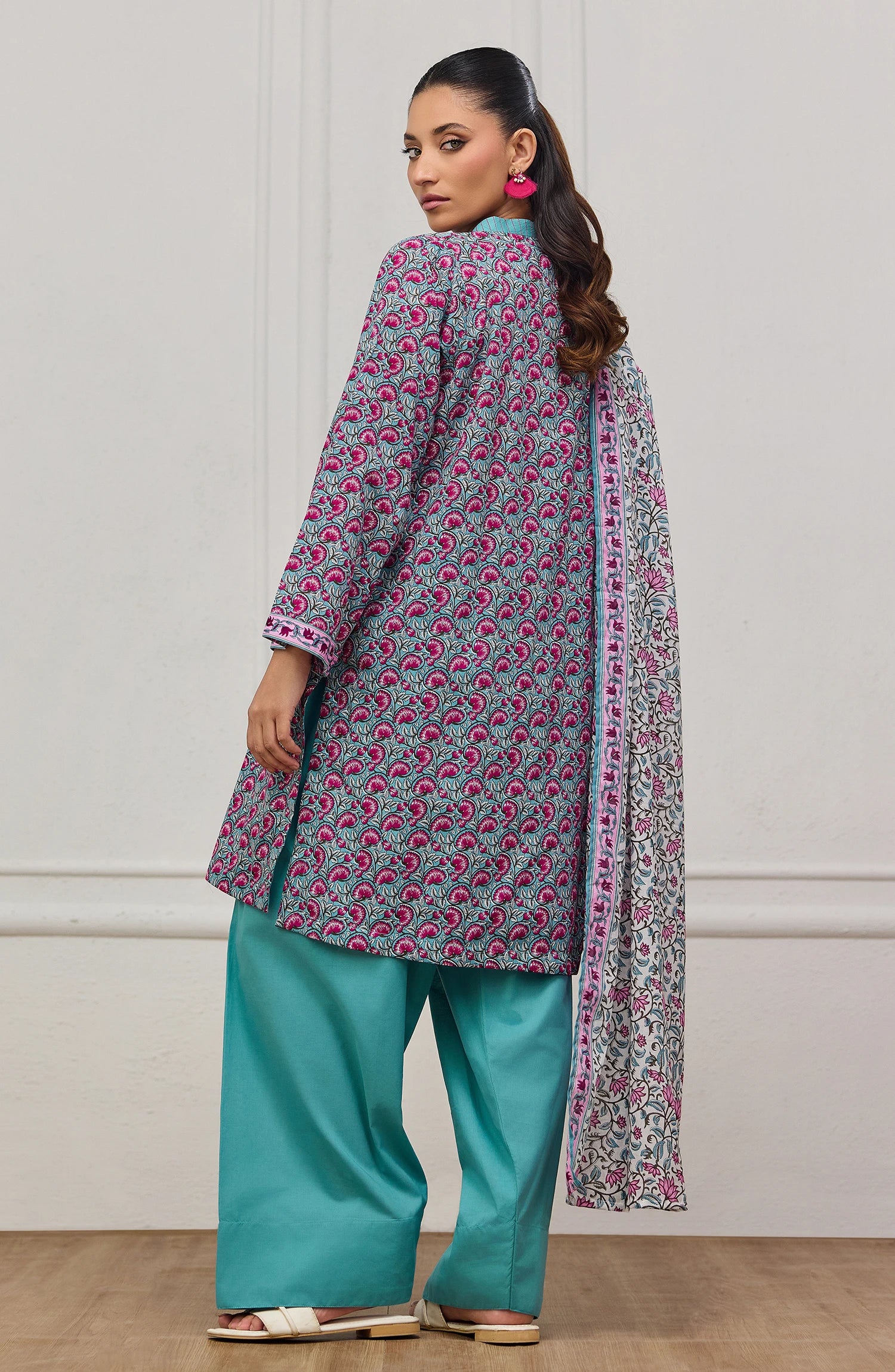 Unstitched | 3 Piece | Printed | Lawn Shirt | OTL-20515/U SKY BLUE