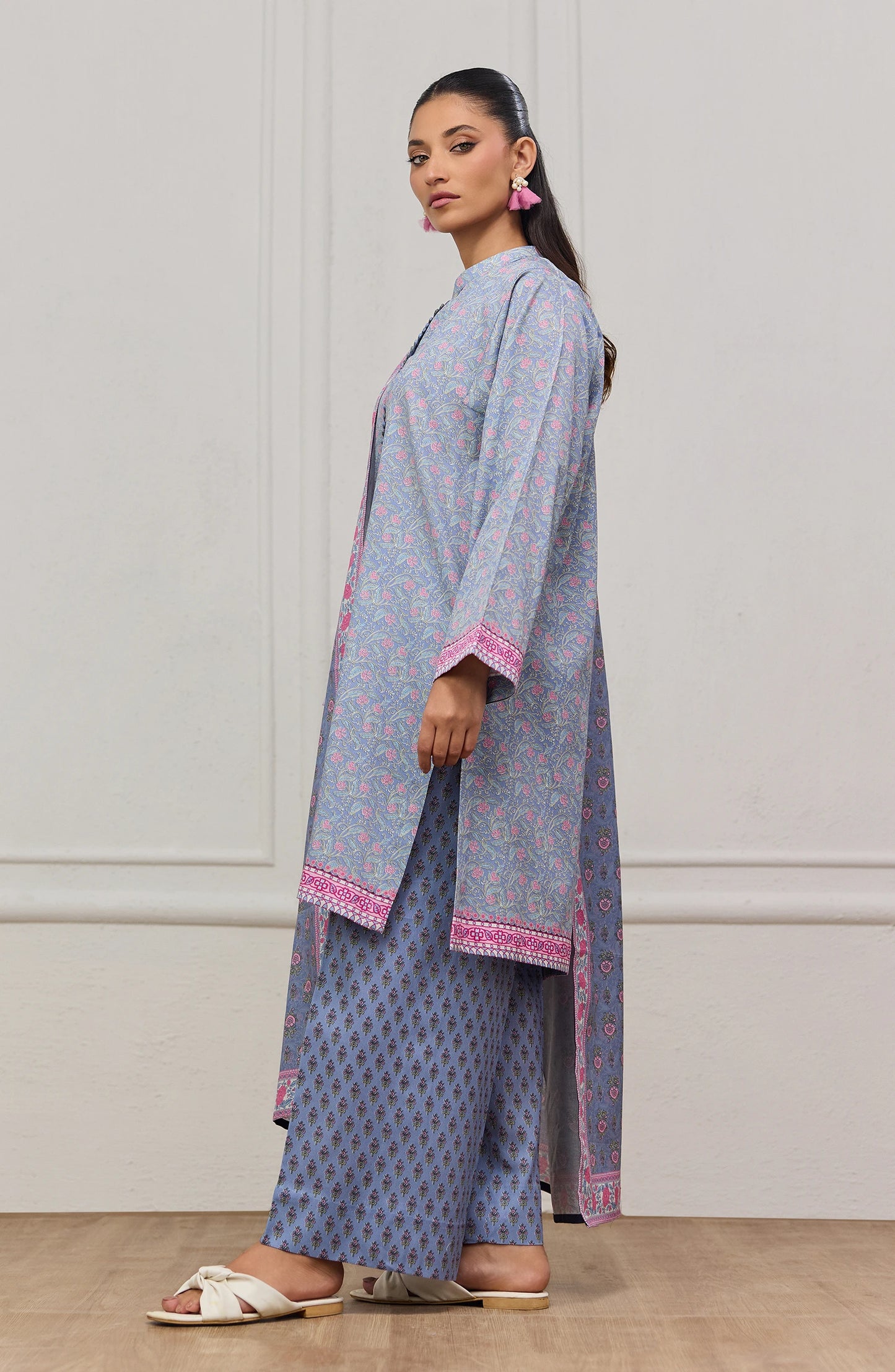 Unstitched | 3 Piece | Printed | Cottel Shirt | OTL-20875/U LIGHT GREY