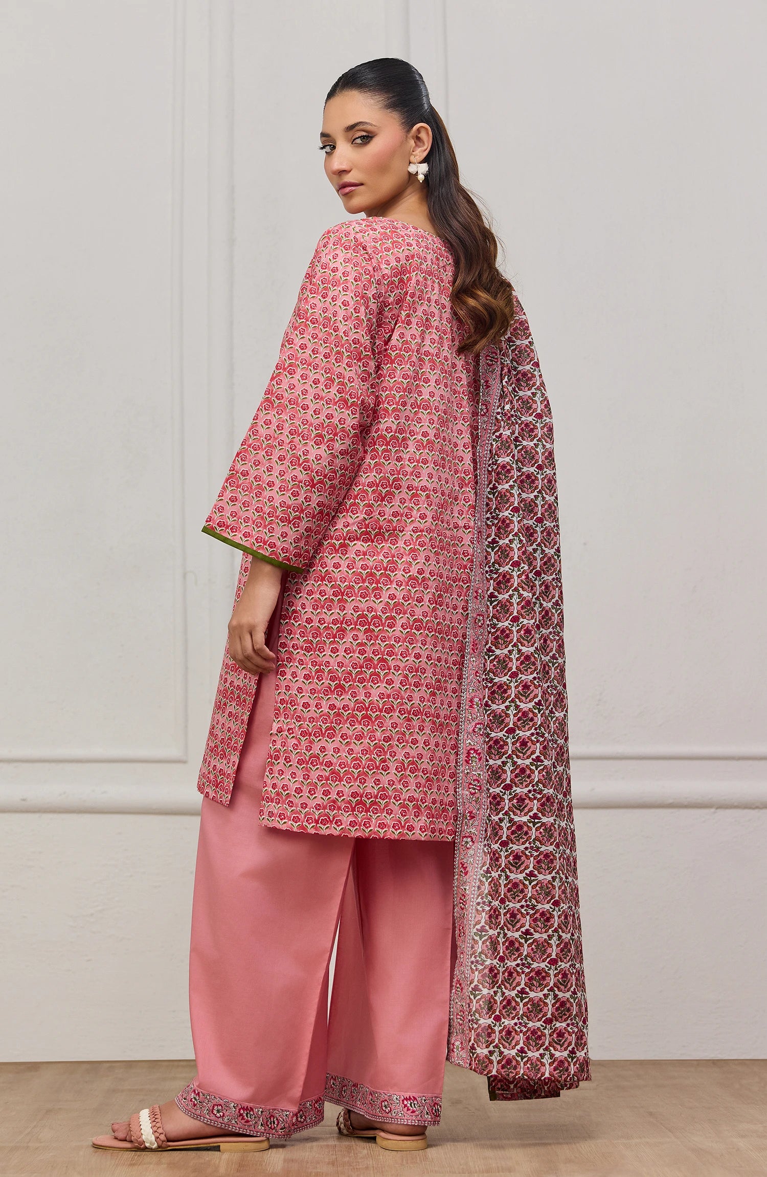 Unstitched | 3 Piece | Printed | Lawn Shirt | OTL-20605/U PEACH