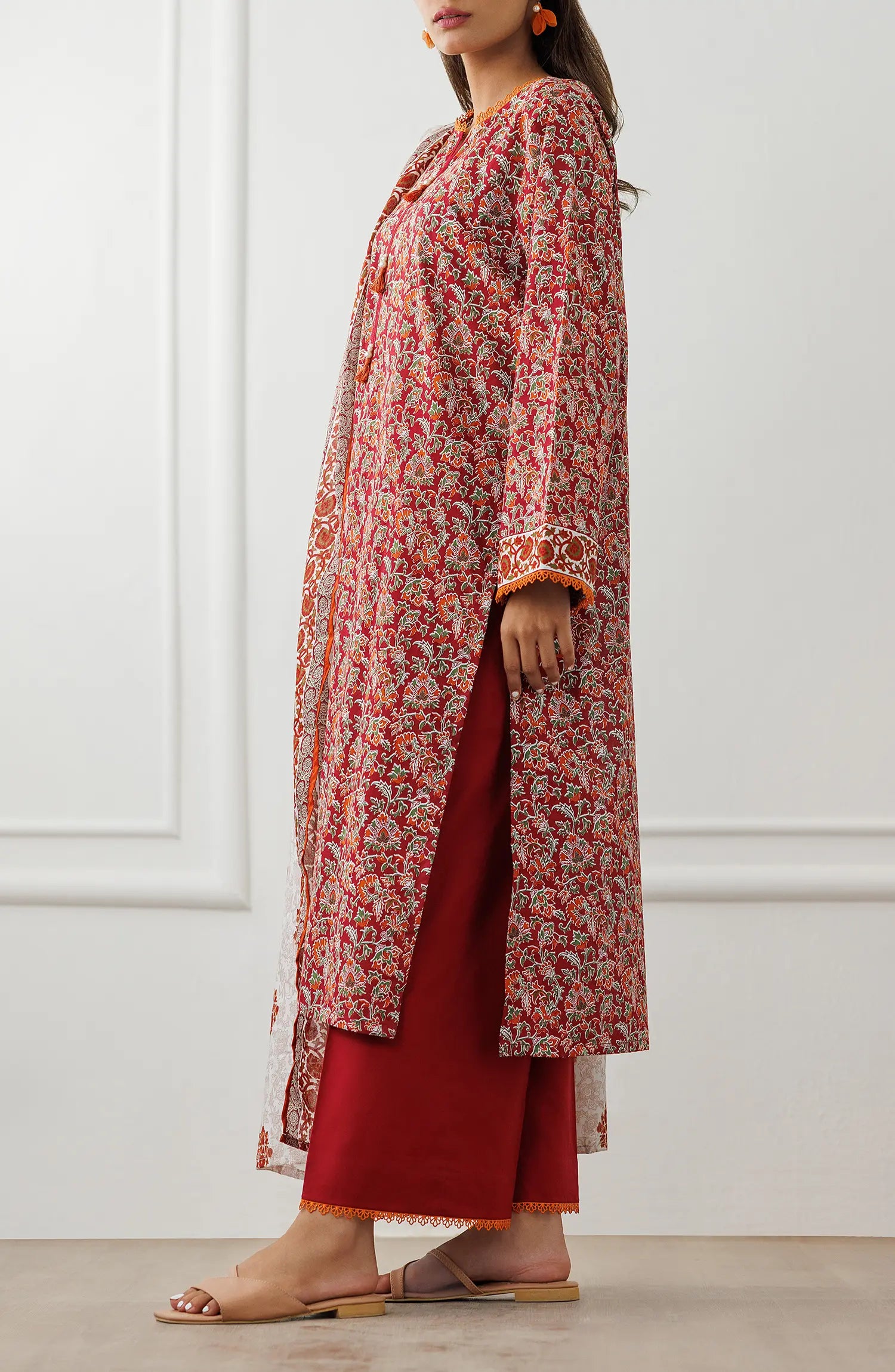 Stitched | 3 Piece | Printed | Lawn Shirt | OTL-25-096/S RED