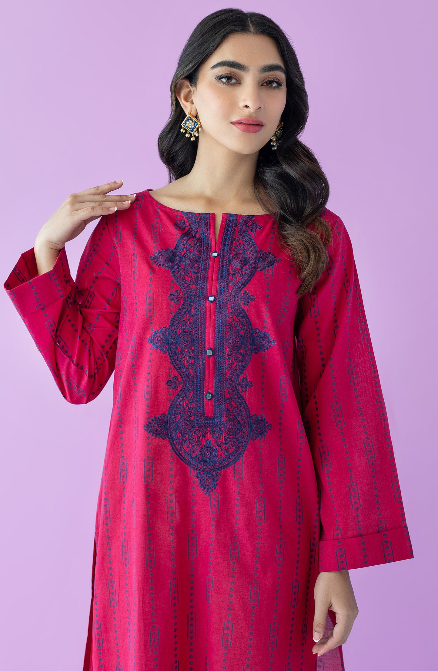 HCS-23-037/U RED LAWN SCSHIRT UNSTITCHED SHIRT