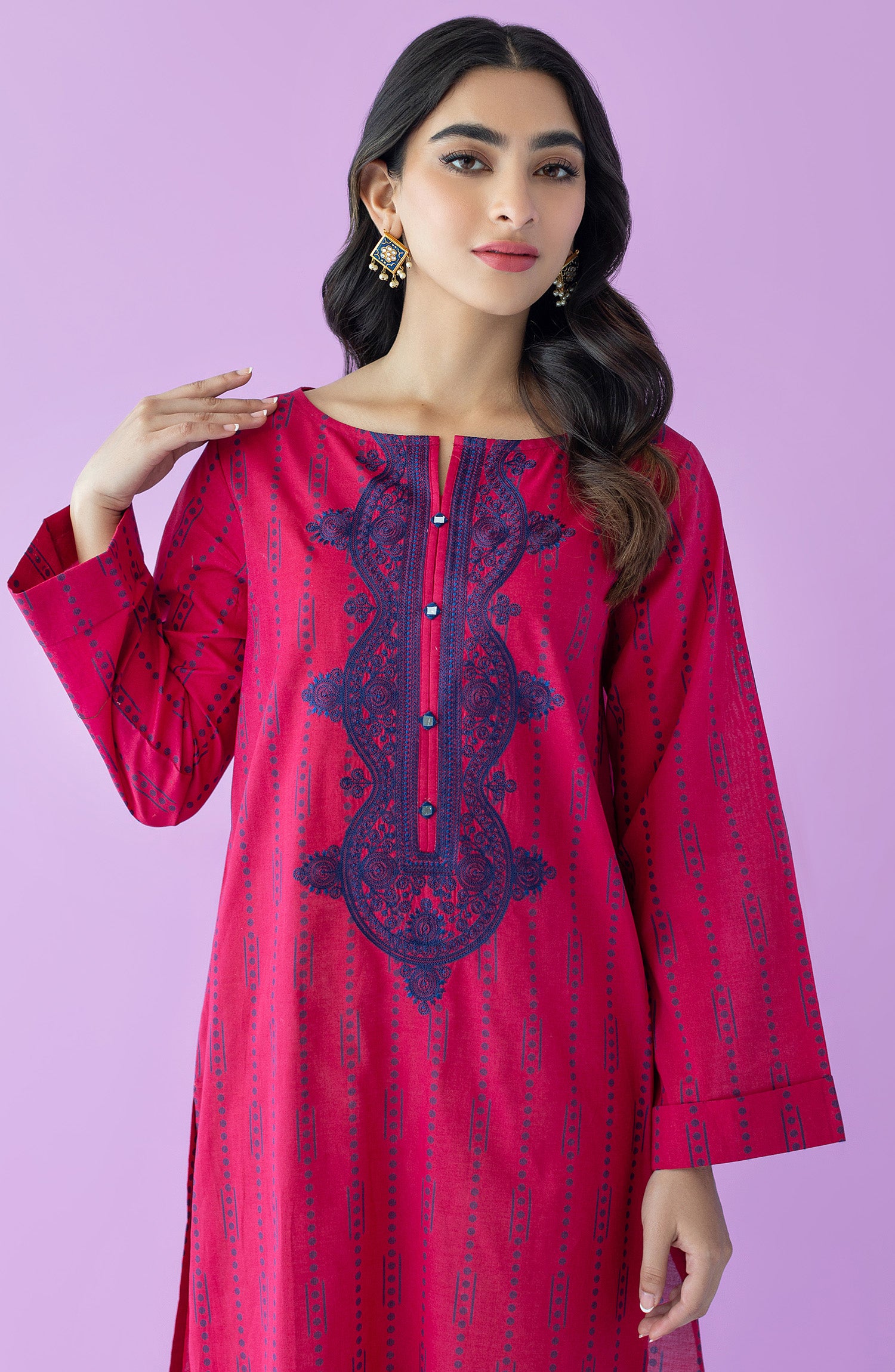 HCS-23-037/U RED LAWN SCSHIRT UNSTITCHED SHIRT