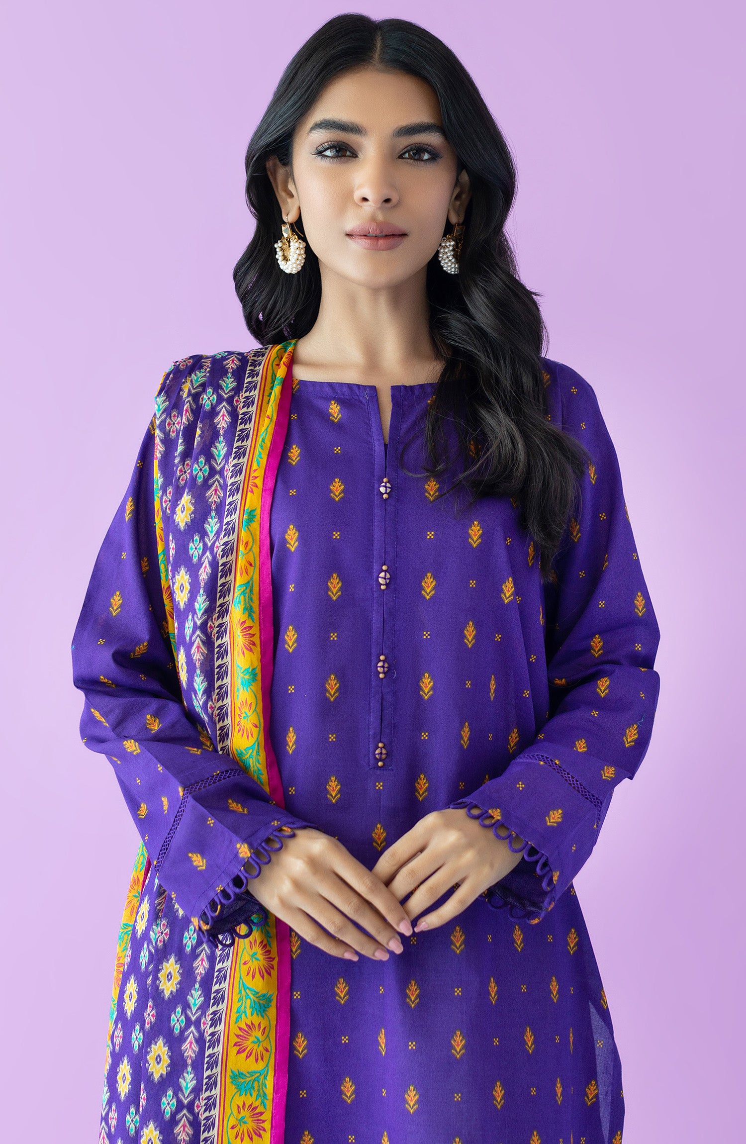 NRDS-23-062/S PURPLE LAWN  READY TO WEAR SHIRT DUPATTA