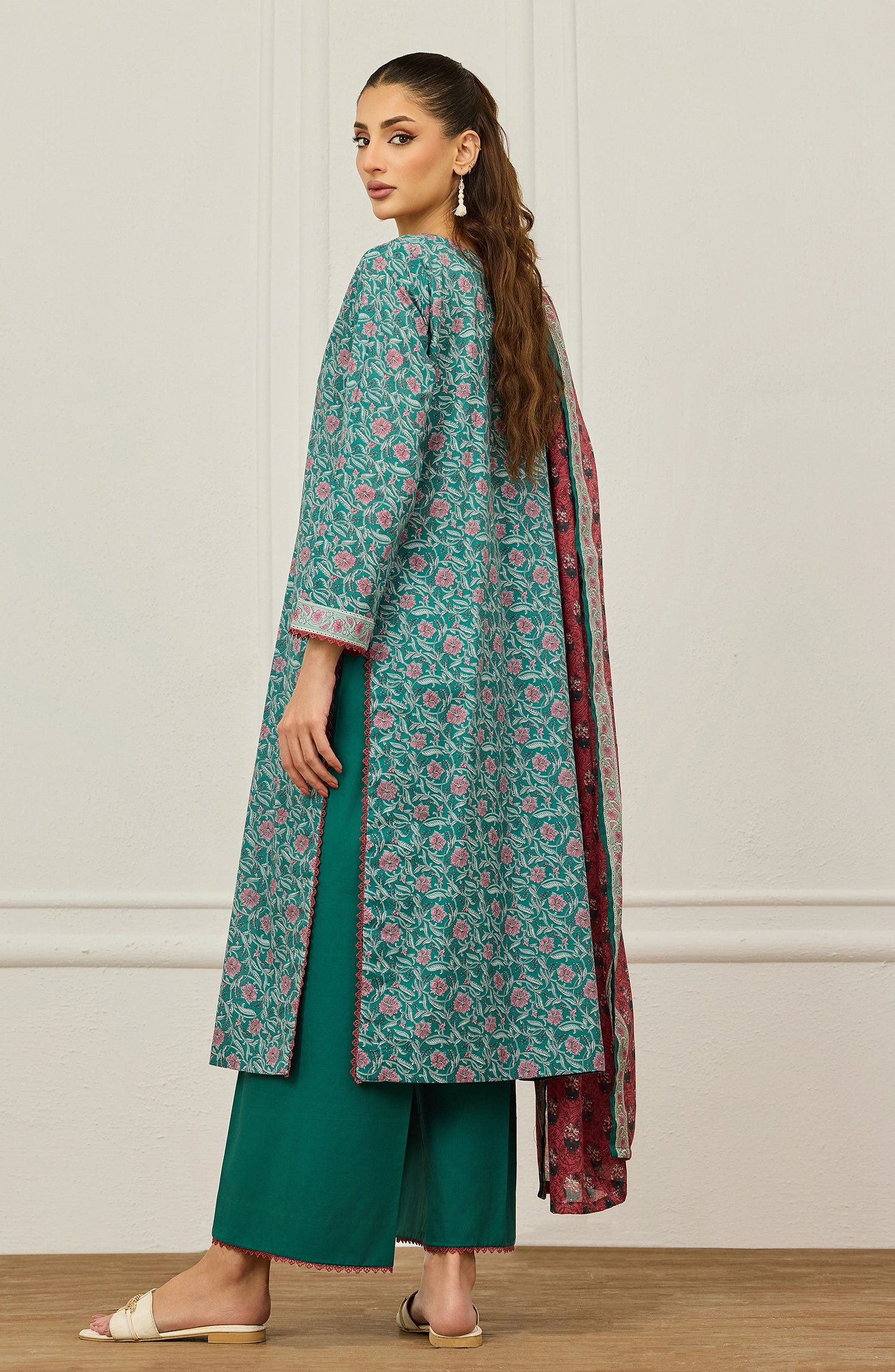 Unstitched | 3 Piece | Embroidered | Lawn Shirt | OTL-20925/U GREEN