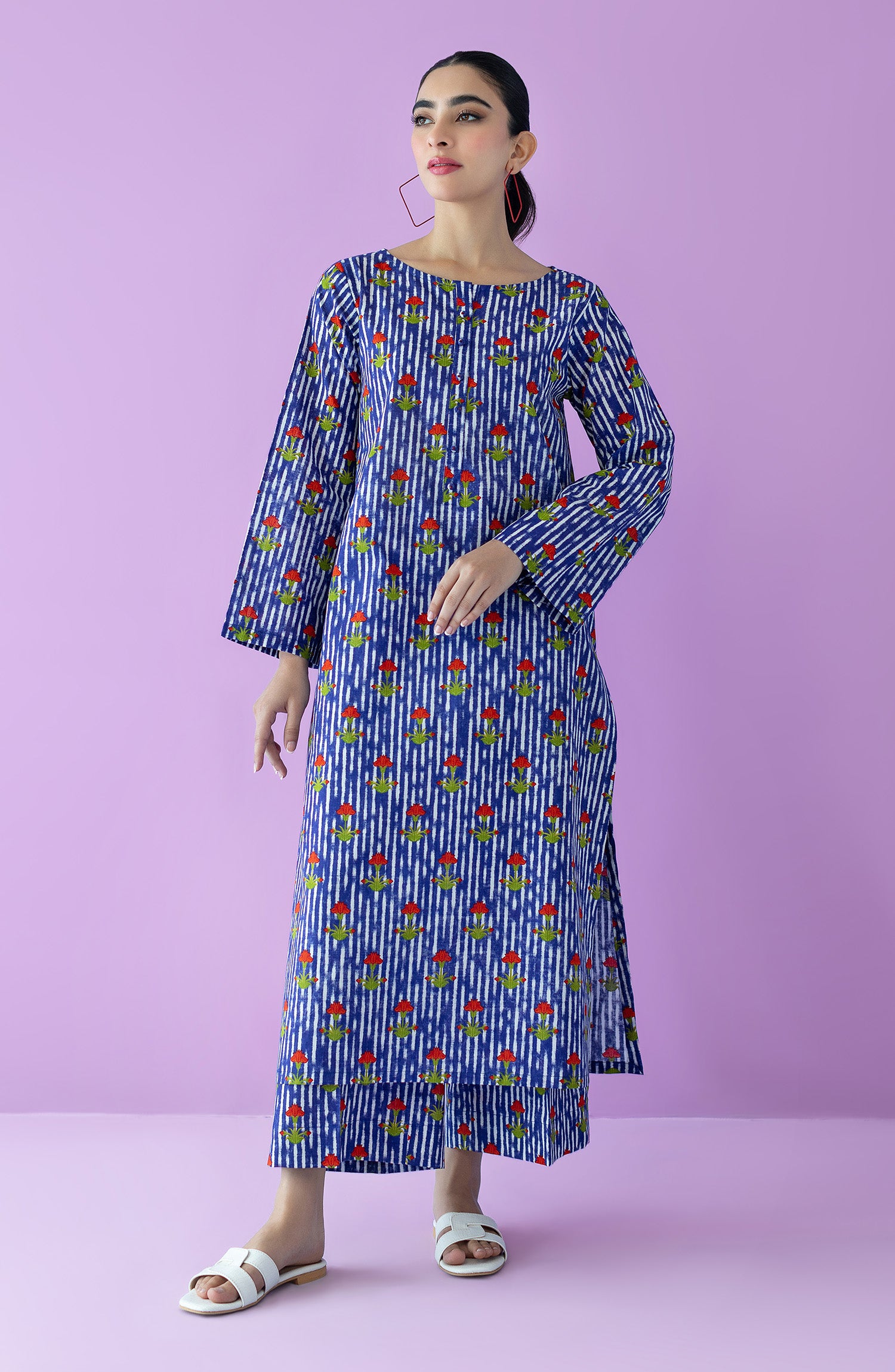NRDS-23-094/S PURPLE LAWN  READY TO WEAR SHIRT PANTS