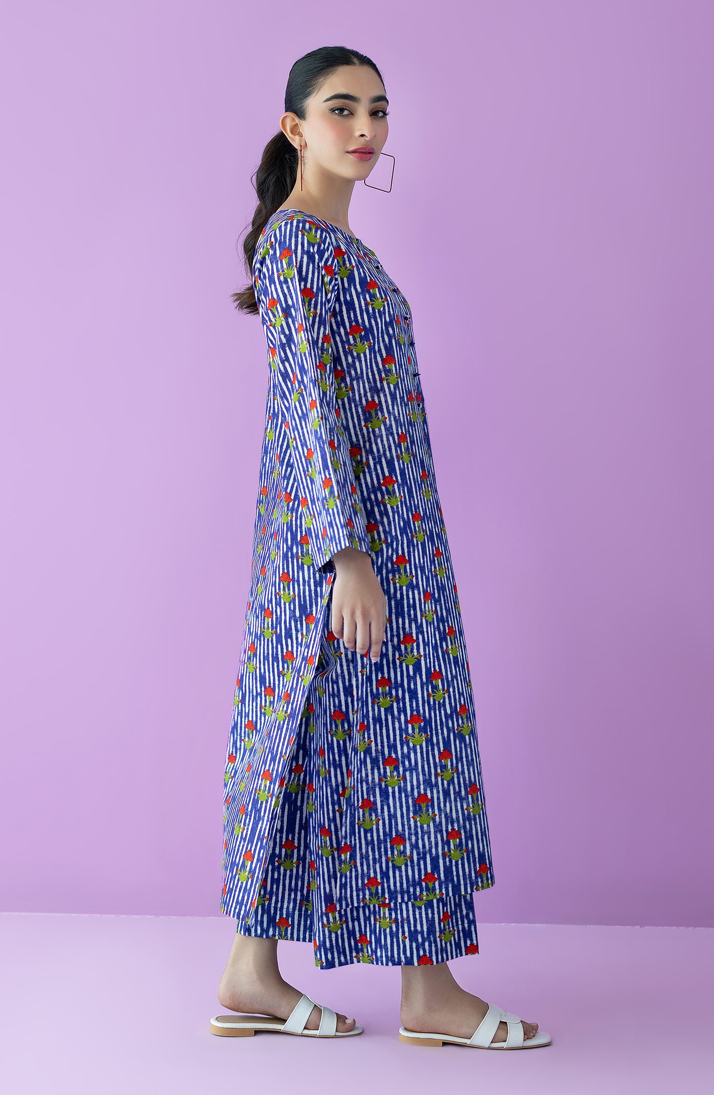 NRDS-23-094/S PURPLE LAWN  READY TO WEAR SHIRT PANTS