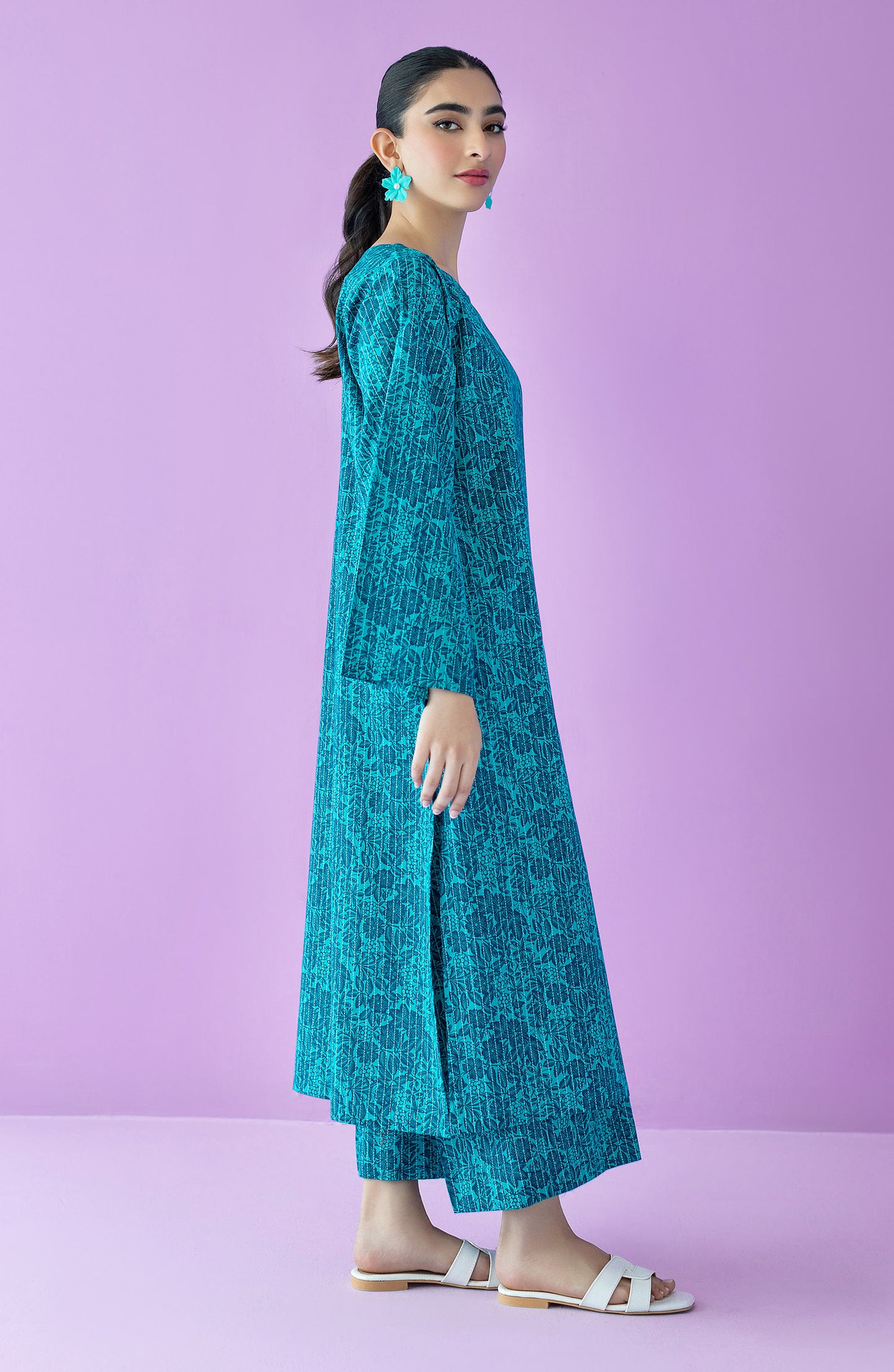 NRDS-23-092/S TURQUOISE LAWN  READY TO WEAR SHIRT PANTS