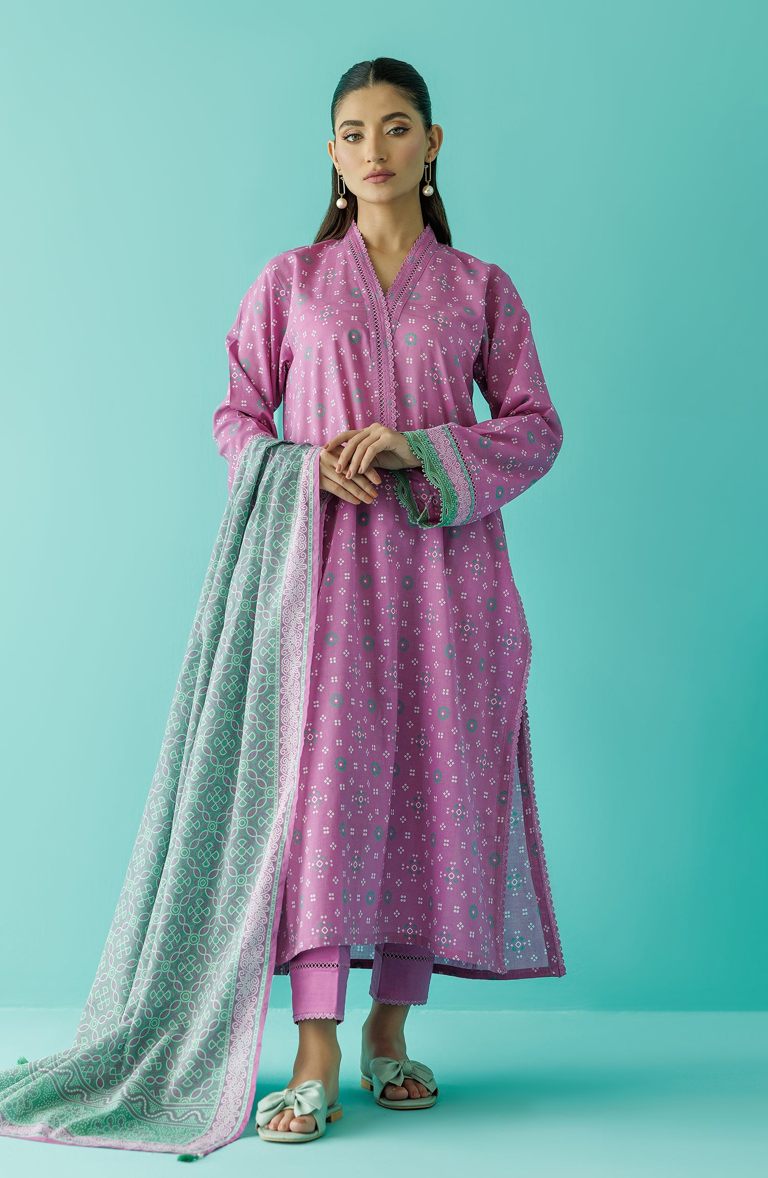 buy online Unstitched 3 piece suits for ladies in pakistan