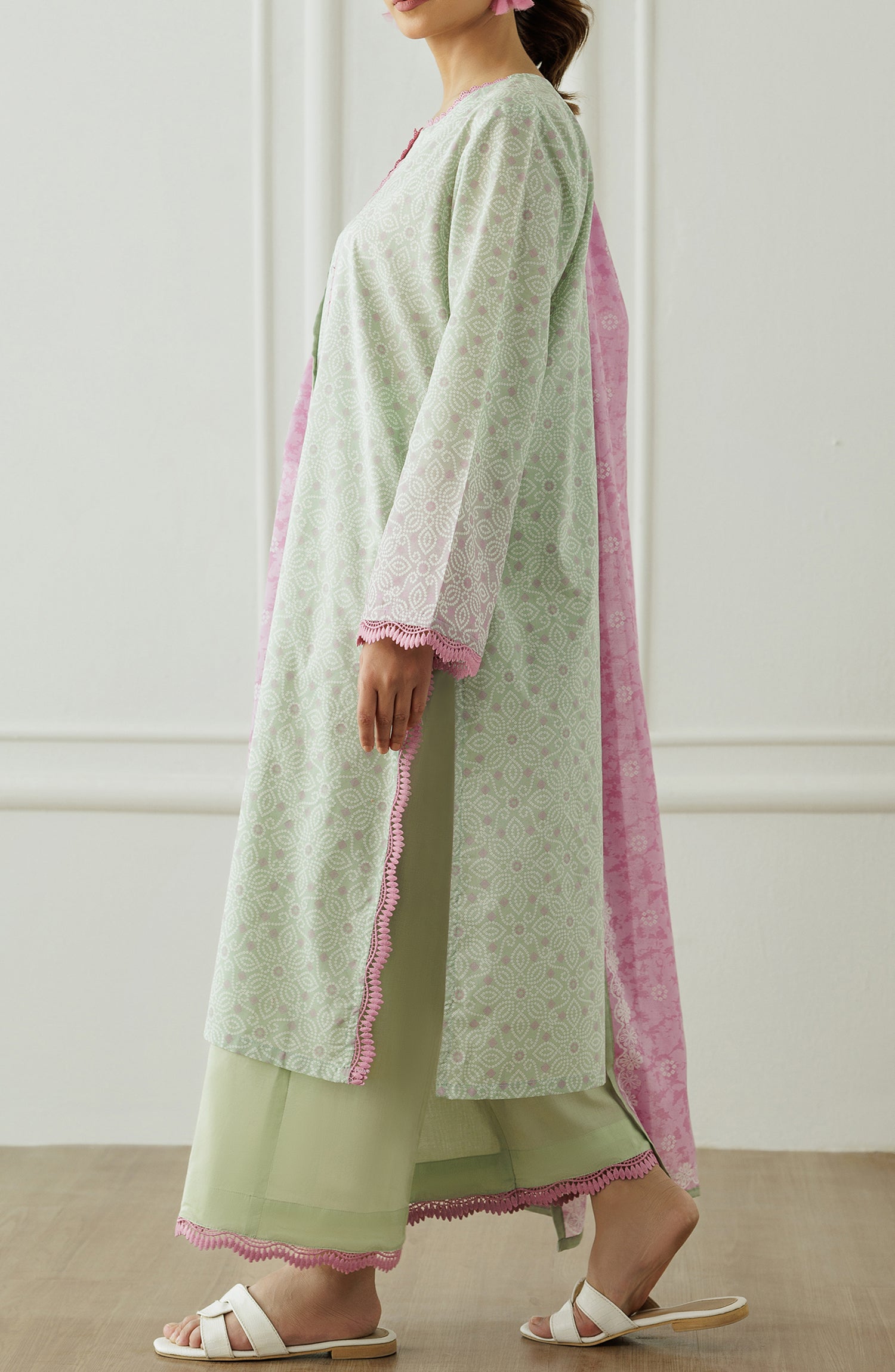 Unstitched | 3 Piece | Printed | Lawn Shirt | OTL-20785/U GREEN