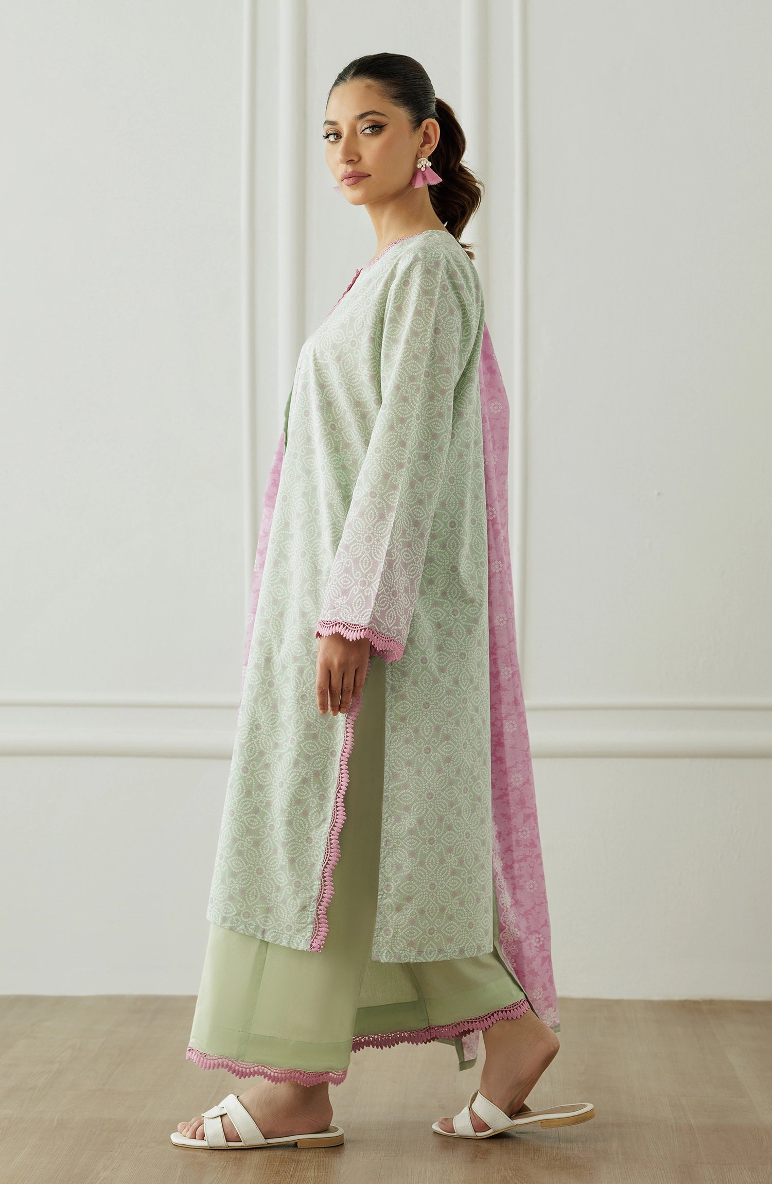 Unstitched | 3 Piece | Printed | Lawn Shirt | OTL-20785/U GREEN