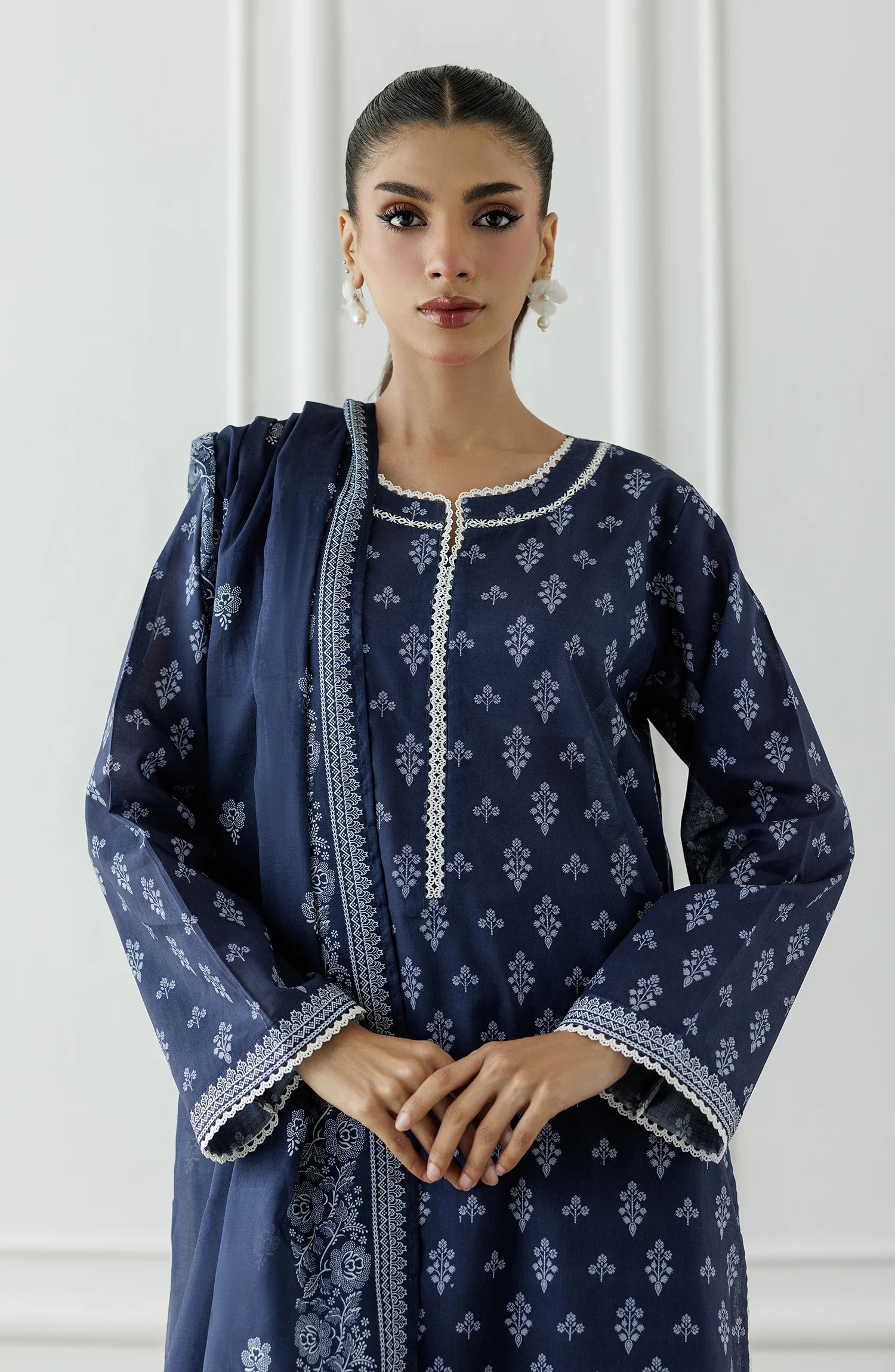 Unstitched | 3 Piece | Printed | Lawn Shirt | OTL-20795/U BLUE