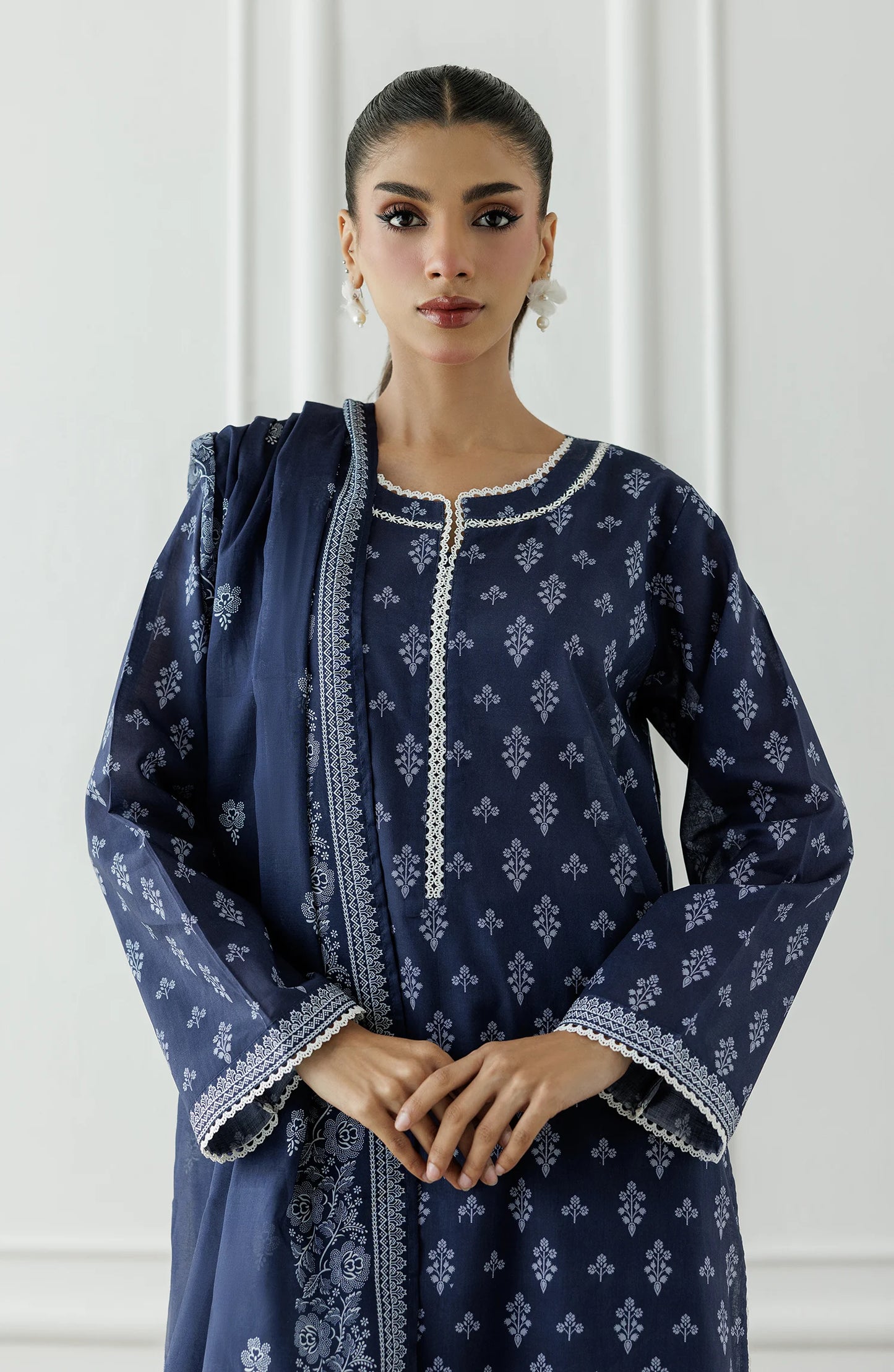 Unstitched | 3 Piece | Printed | Lawn Shirt | OTL-20795/U BLUE