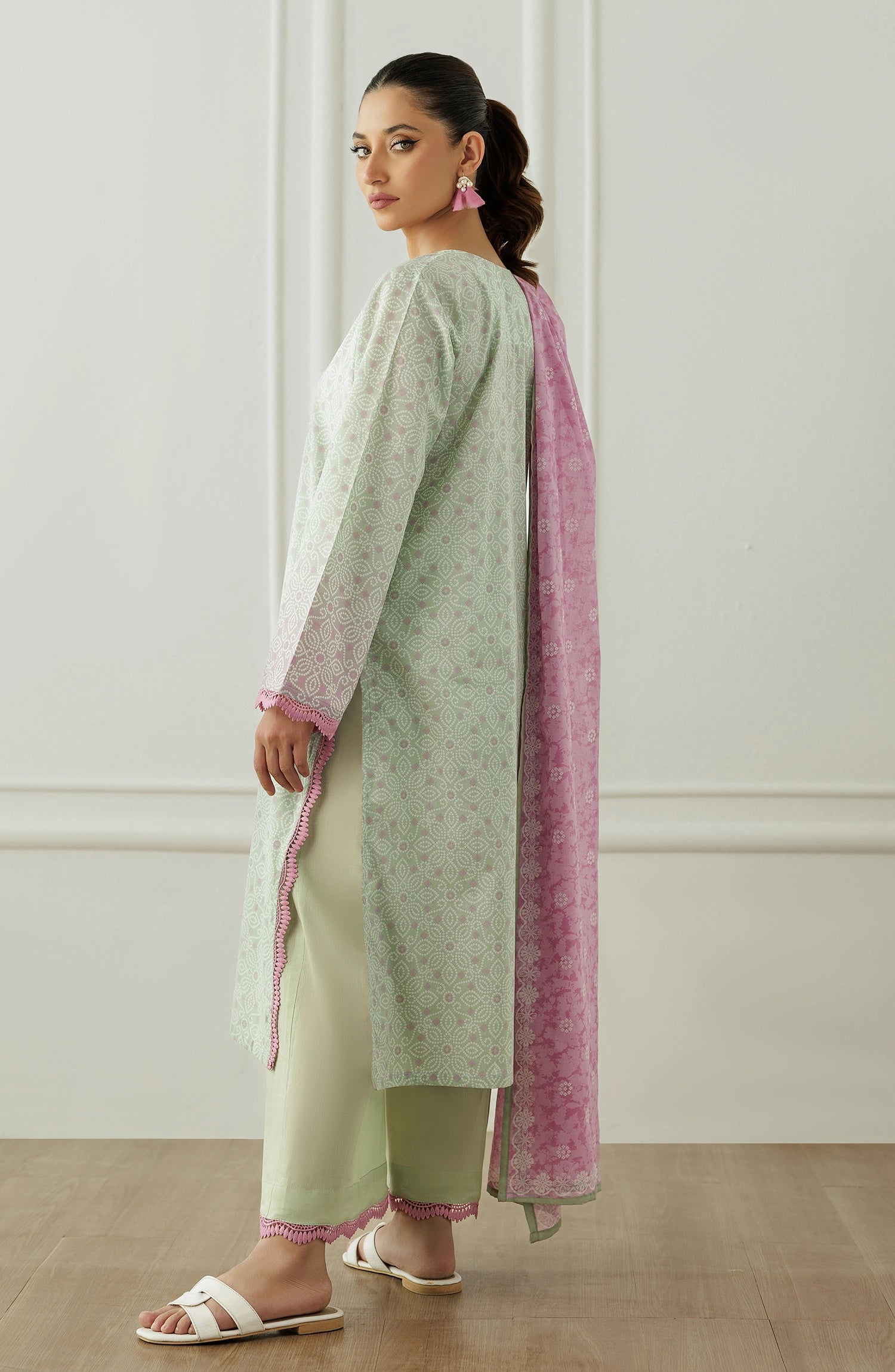 Unstitched | 3 Piece | Printed | Lawn Shirt | OTL-20785/U GREEN